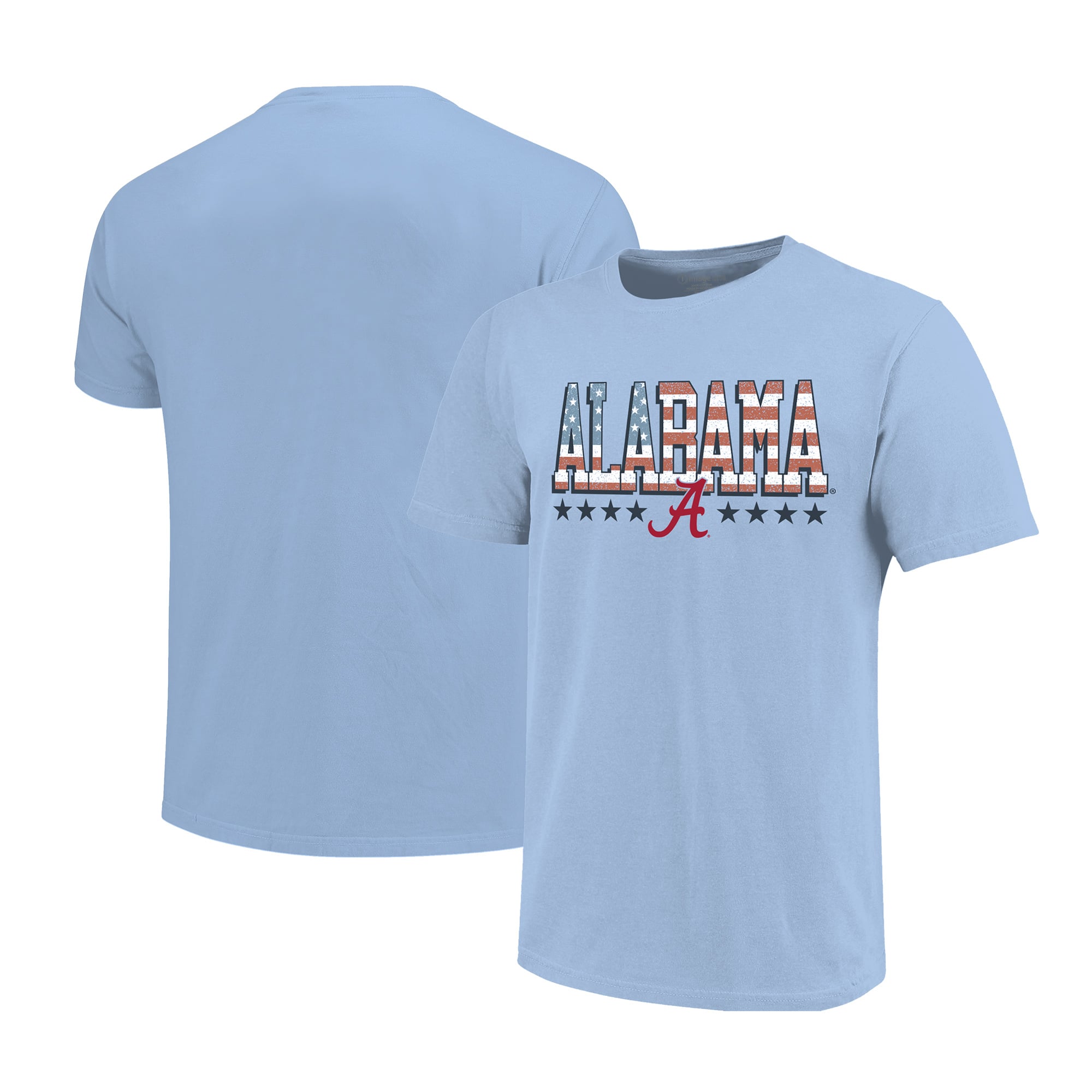 Youth  Light Blue Alabama Crimson Tide Americana Flag T-Shirt