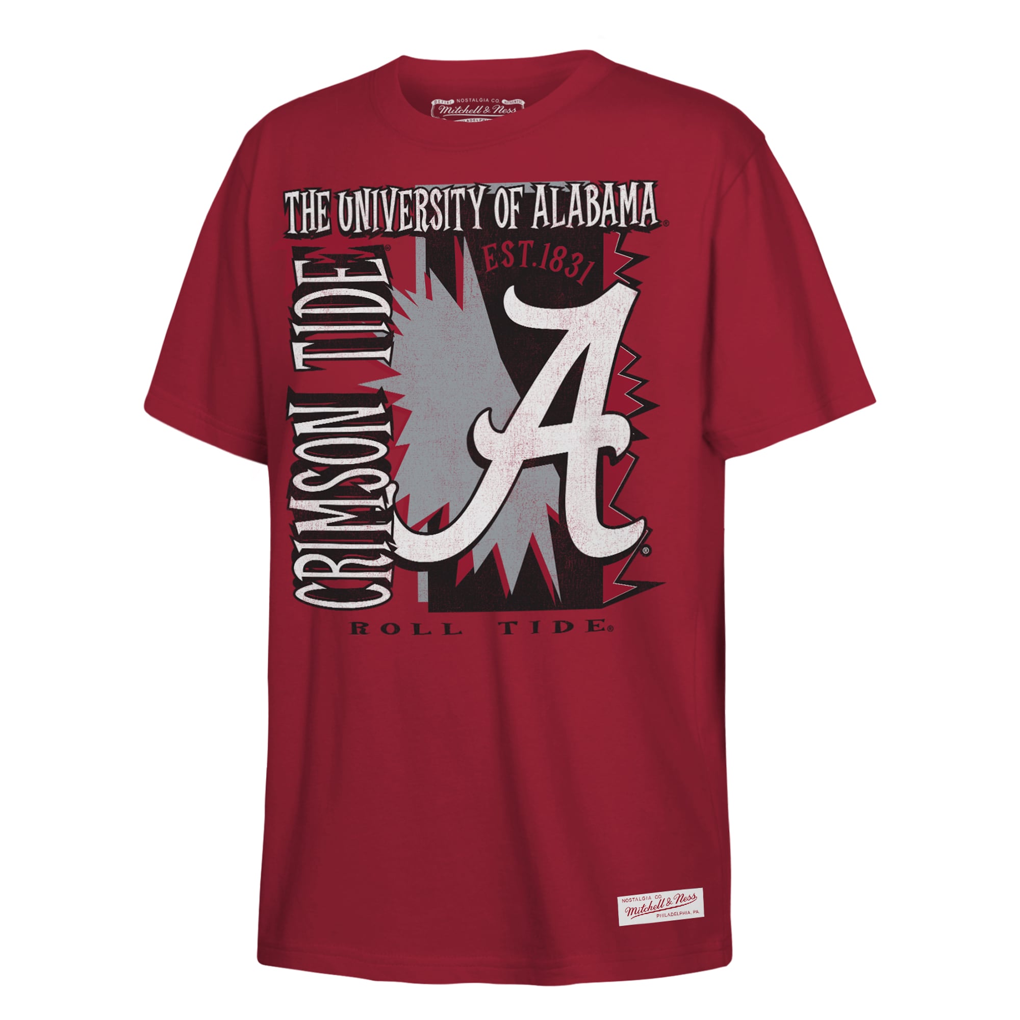 T-shirt Mitchell & Ness Crimson Alabama Tide pour jeunes, style rétro années 90