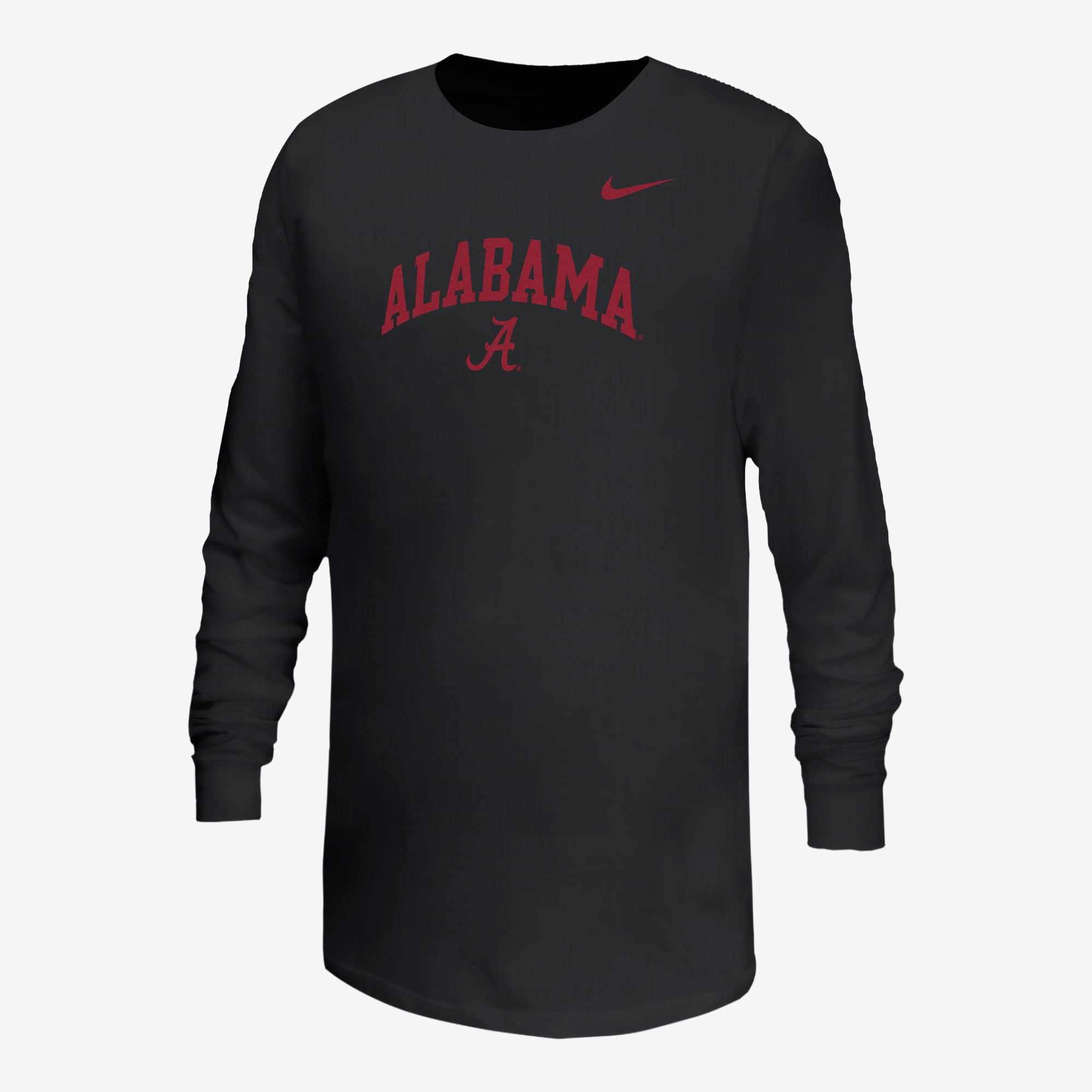 T-shirt à manches longues Nike Alabama Crimson Tide noir pour enfant