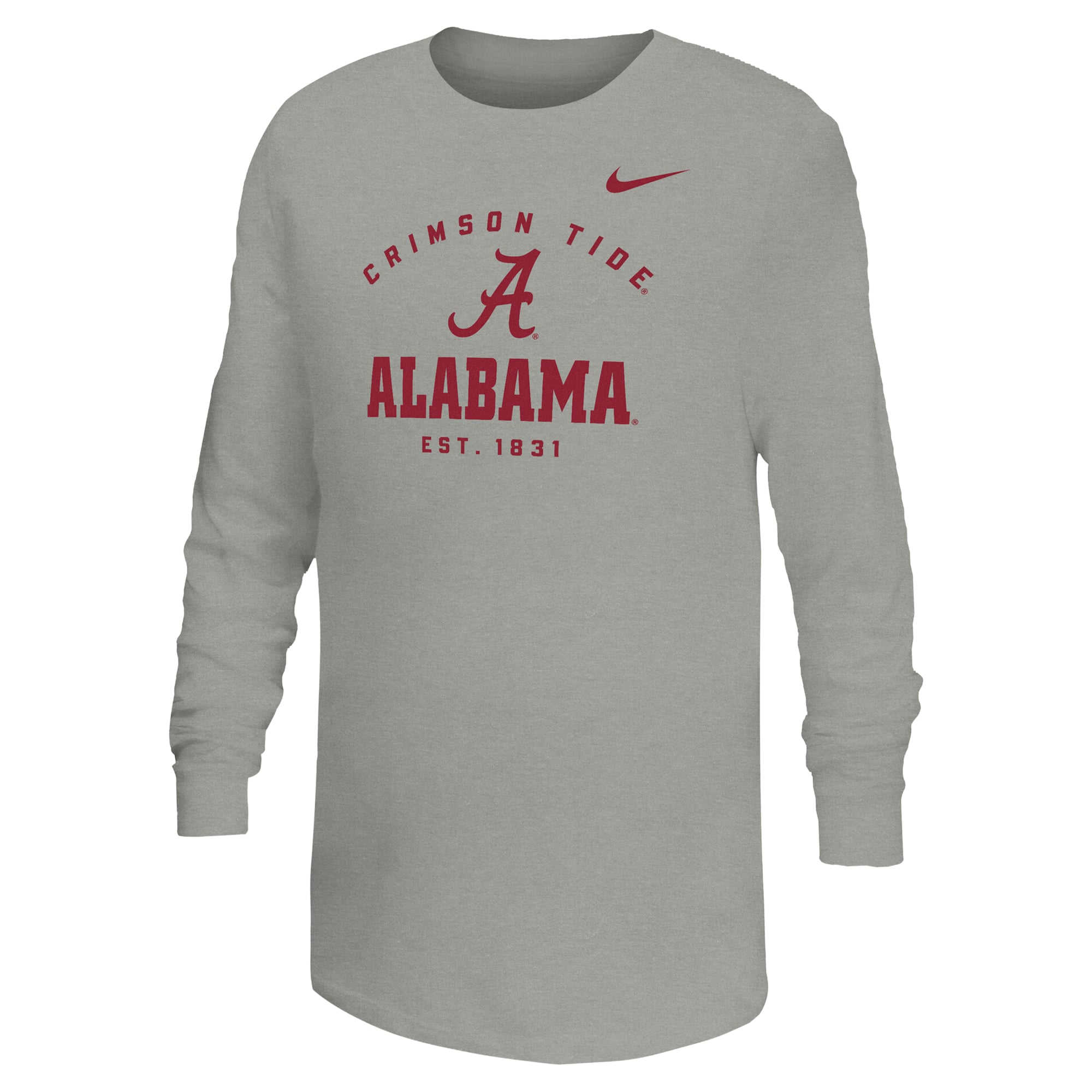 T-shirt à manches longues Nike Legend Dri-FIT gris Alabama Crimson Tide pour jeunes