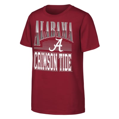  Alabama Crimson Tide Outerstuff Youth Chrome Header T-Shirt - Crimson
