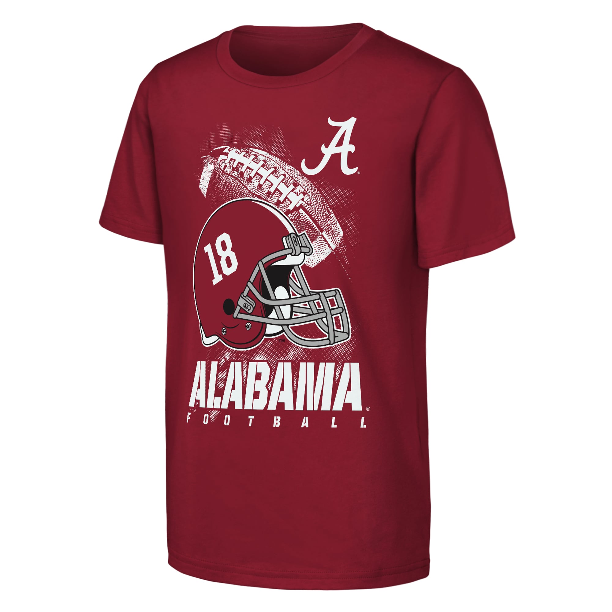 Youth Outerstuff  Crimson Alabama Tide For the Glory Football Helmet T-Shirt