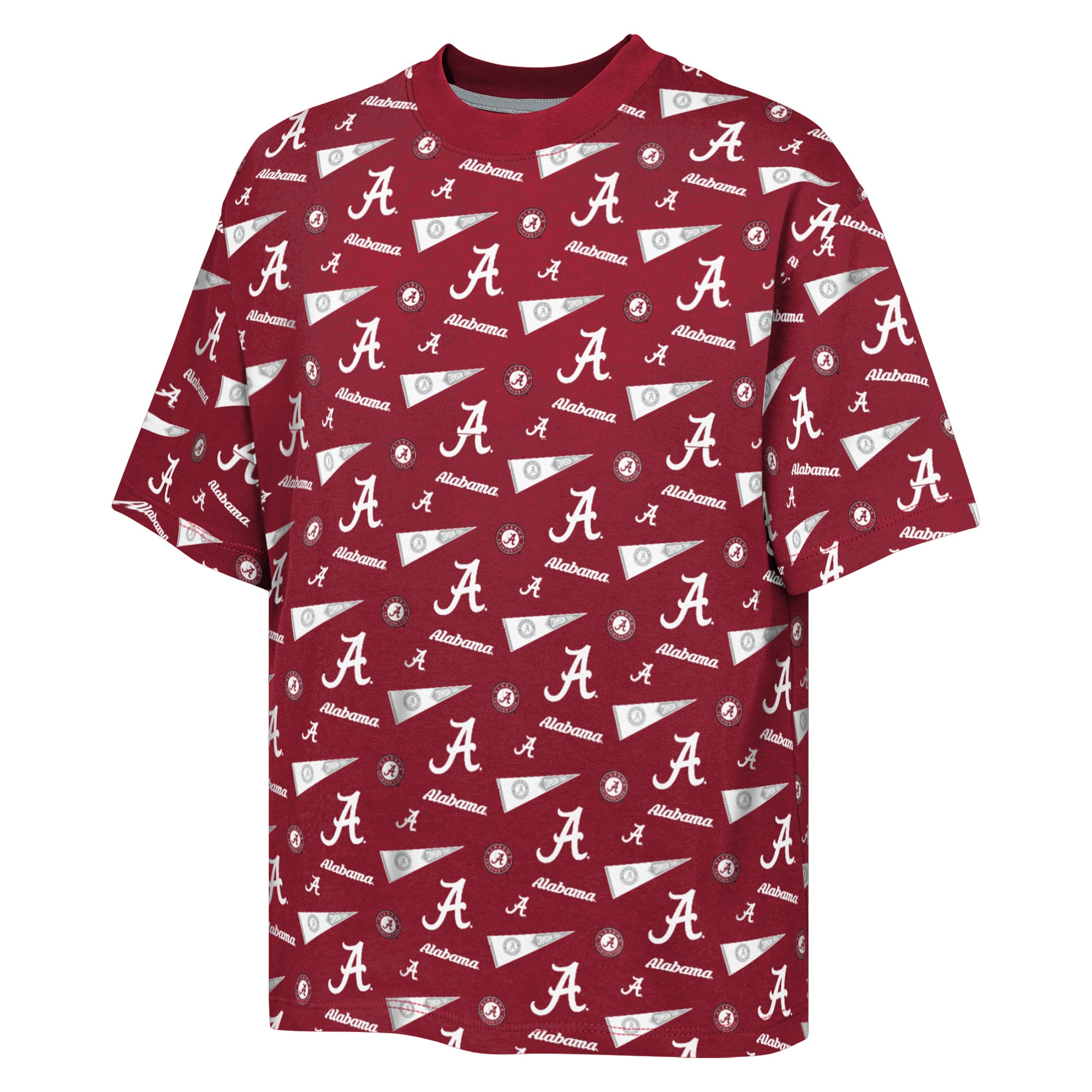 Youth Outerstuff Crimson Alabama Tide Scramble All Over Print T-Shirt
