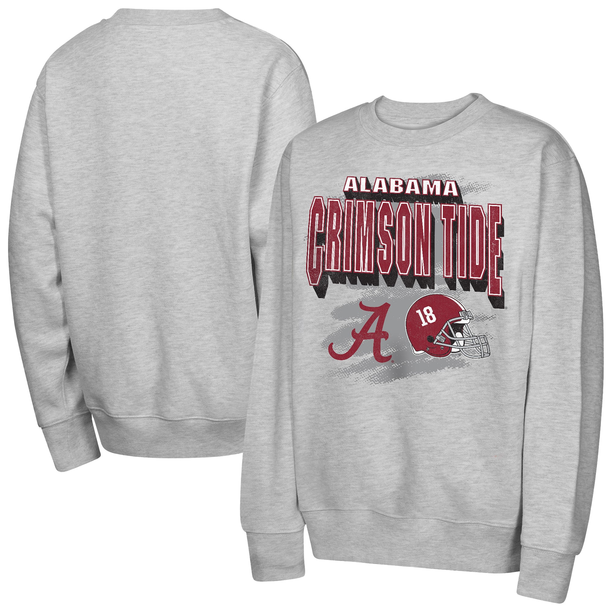 Youth Outerstuff  Heather Gray Alabama Crimson Tide Wild Card Fleece Sweatshirt