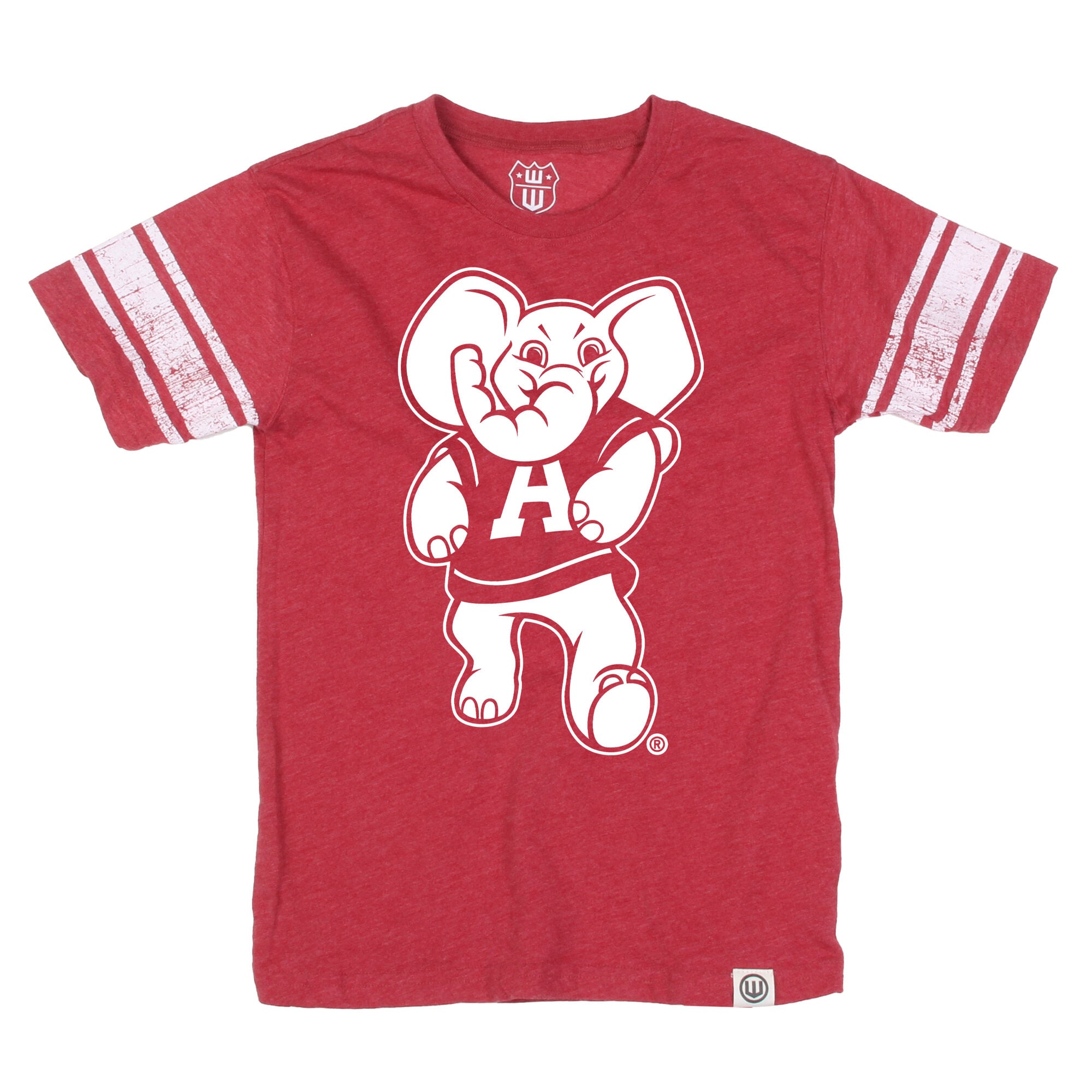 Youth Wes & Willy Crimson Alabama Tide Football Jersey T-Shirt