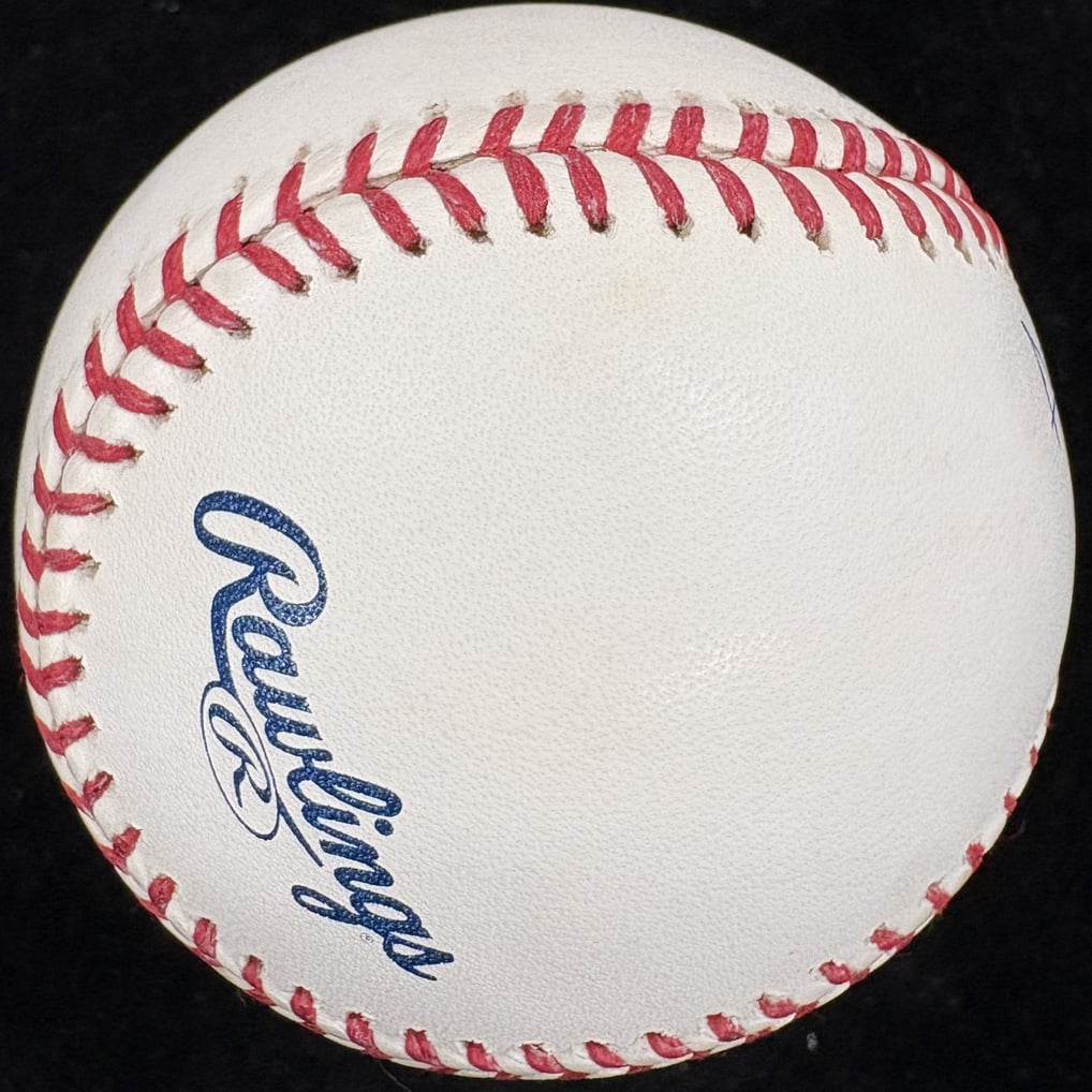 Alan Bean & Robert MCall Dual Signed Signed Baseball Stats JSA