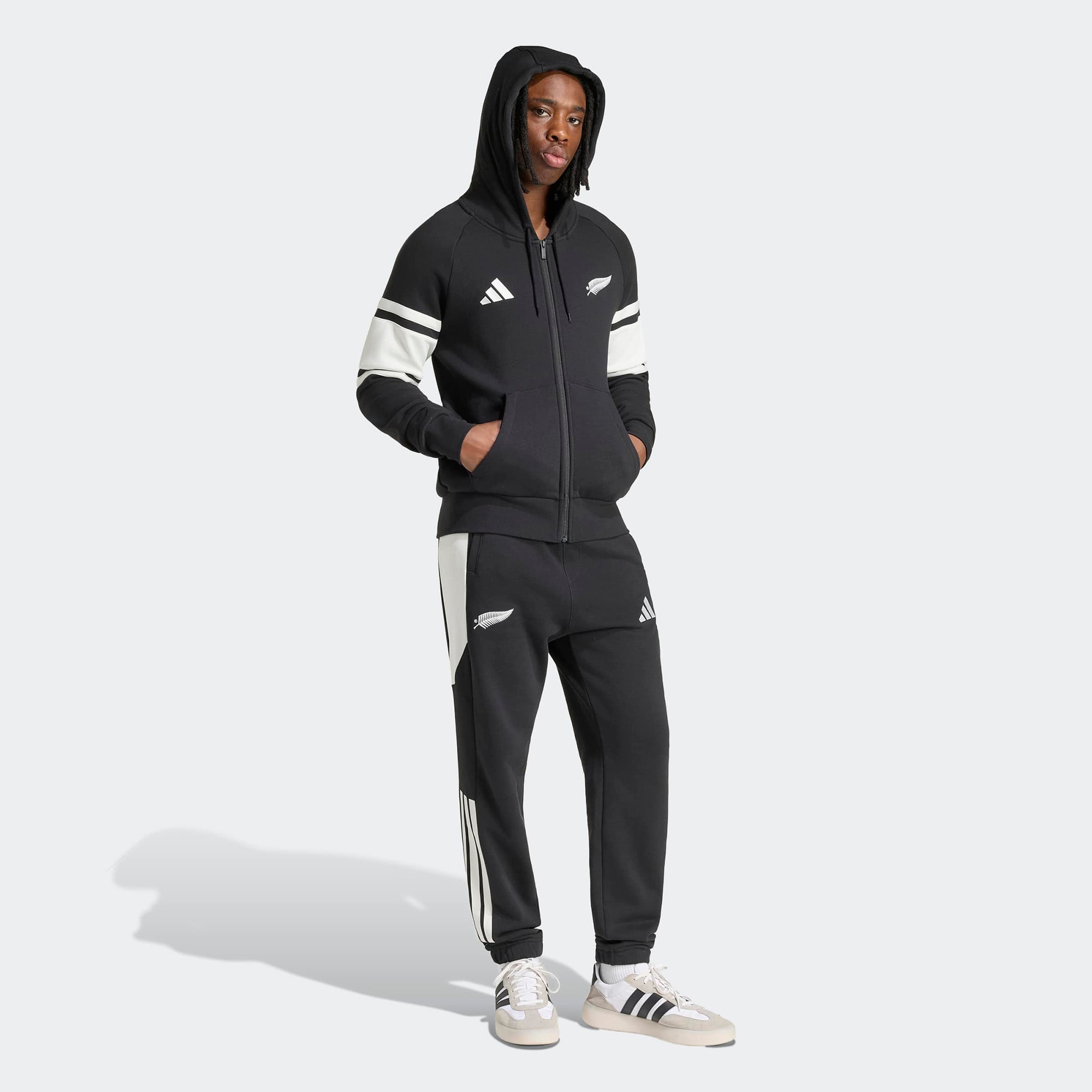 Men's adidas Black All Blacks Leisurewear Full-Zip Hoodie