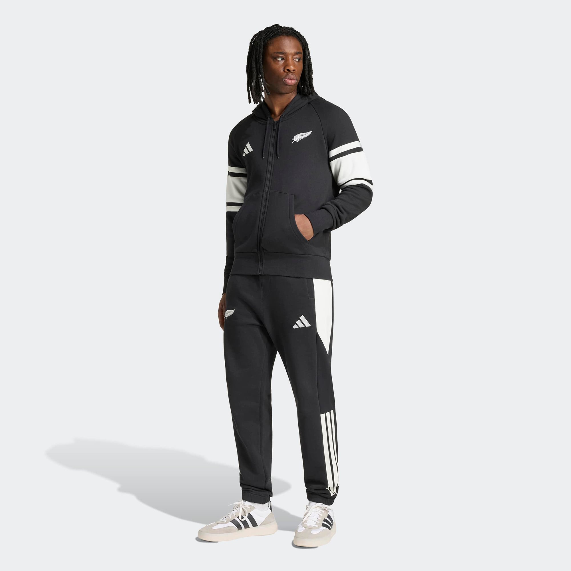 Men's adidas Black All Blacks Leisurewear Full-Zip Hoodie