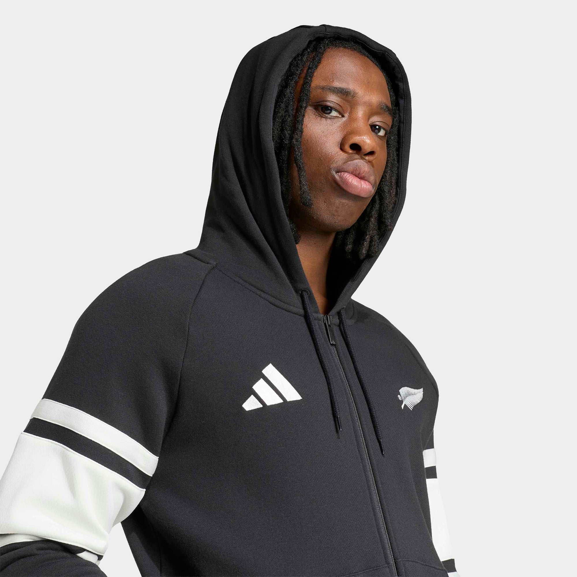Men's adidas Black All Blacks Leisurewear Full-Zip Hoodie