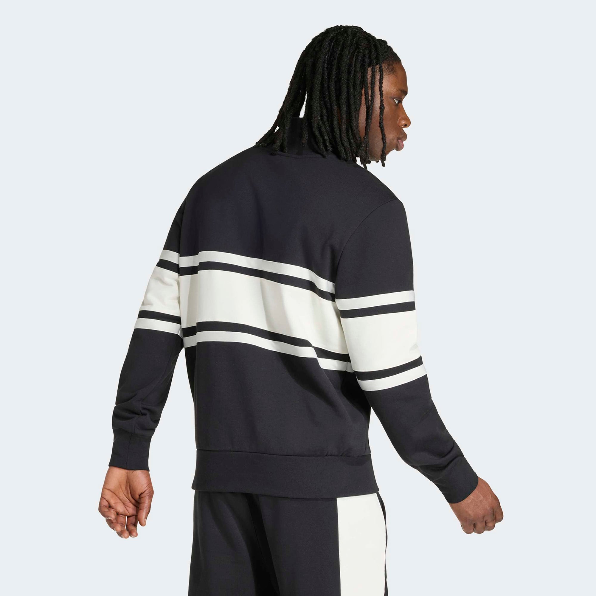 Men's adidas Black All Blacks Leisurewear Quarter-Zip Sweatshirt