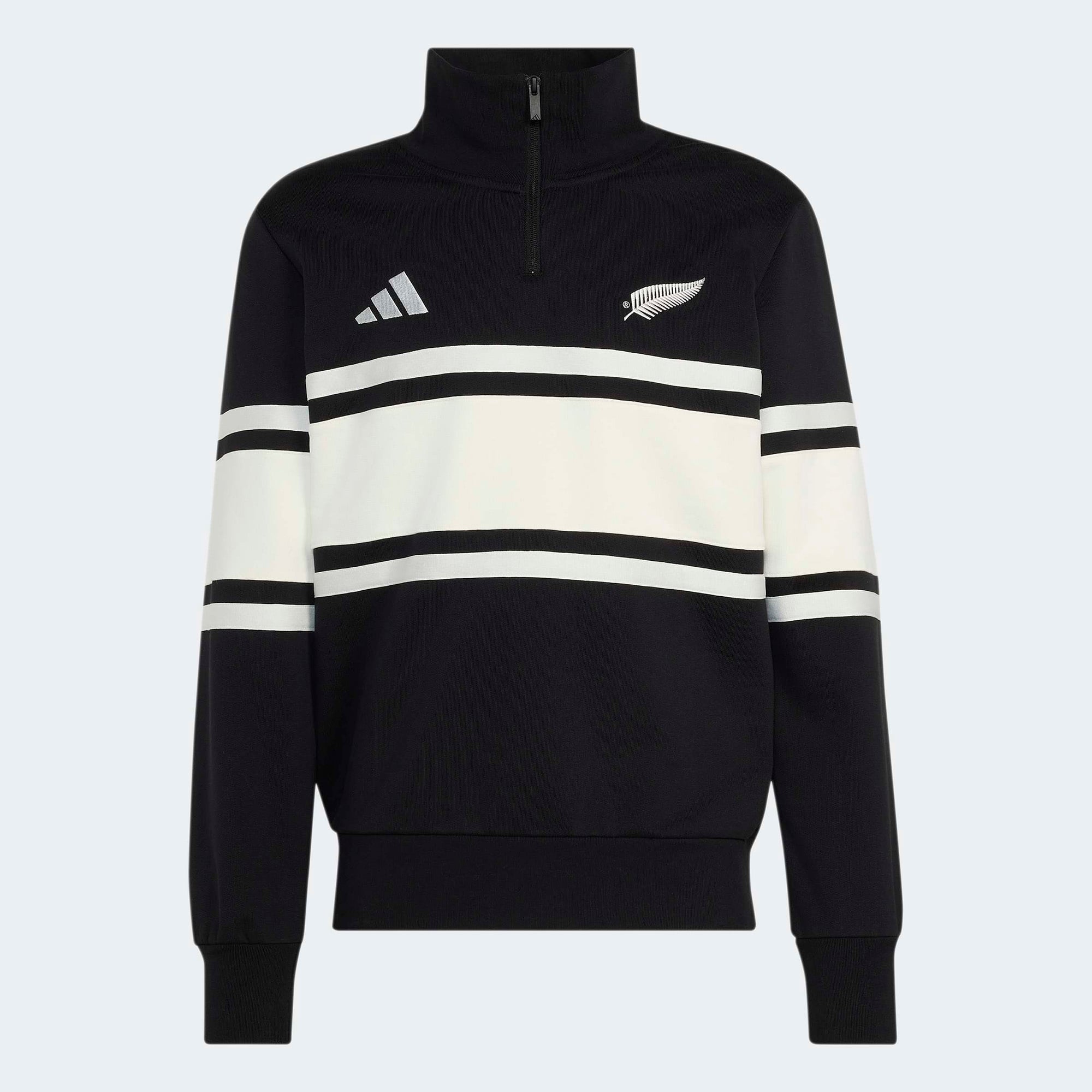 Men's adidas Black All Blacks Leisurewear Quarter-Zip Sweatshirt