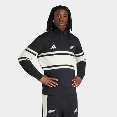 All Blacks adidas Leisurewear Quarter-Zip Sweatshirt - Black
