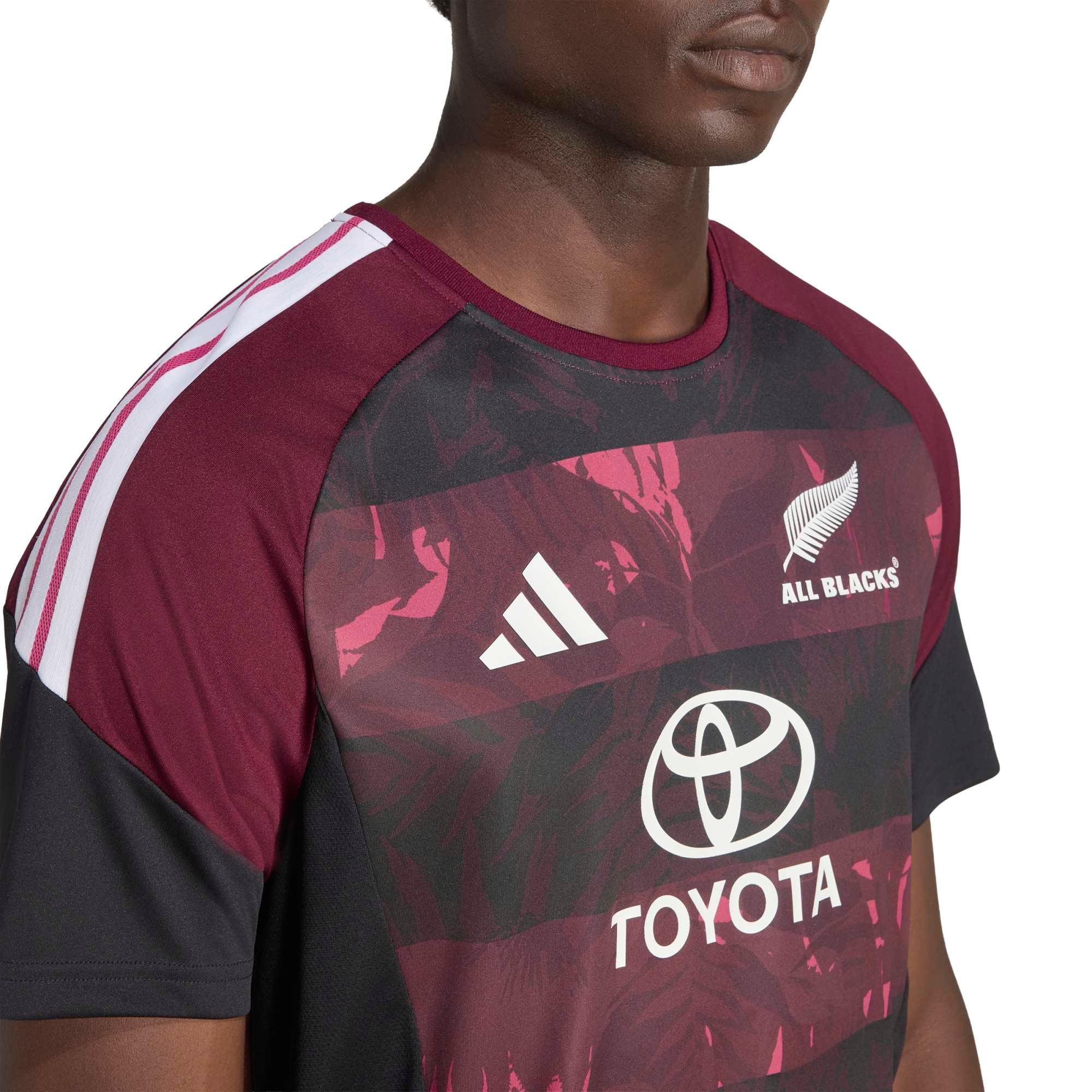 Men's adidas  Maroon All Blacks Rugby’s Greatest Rivalry Tour Performance T-Shirt