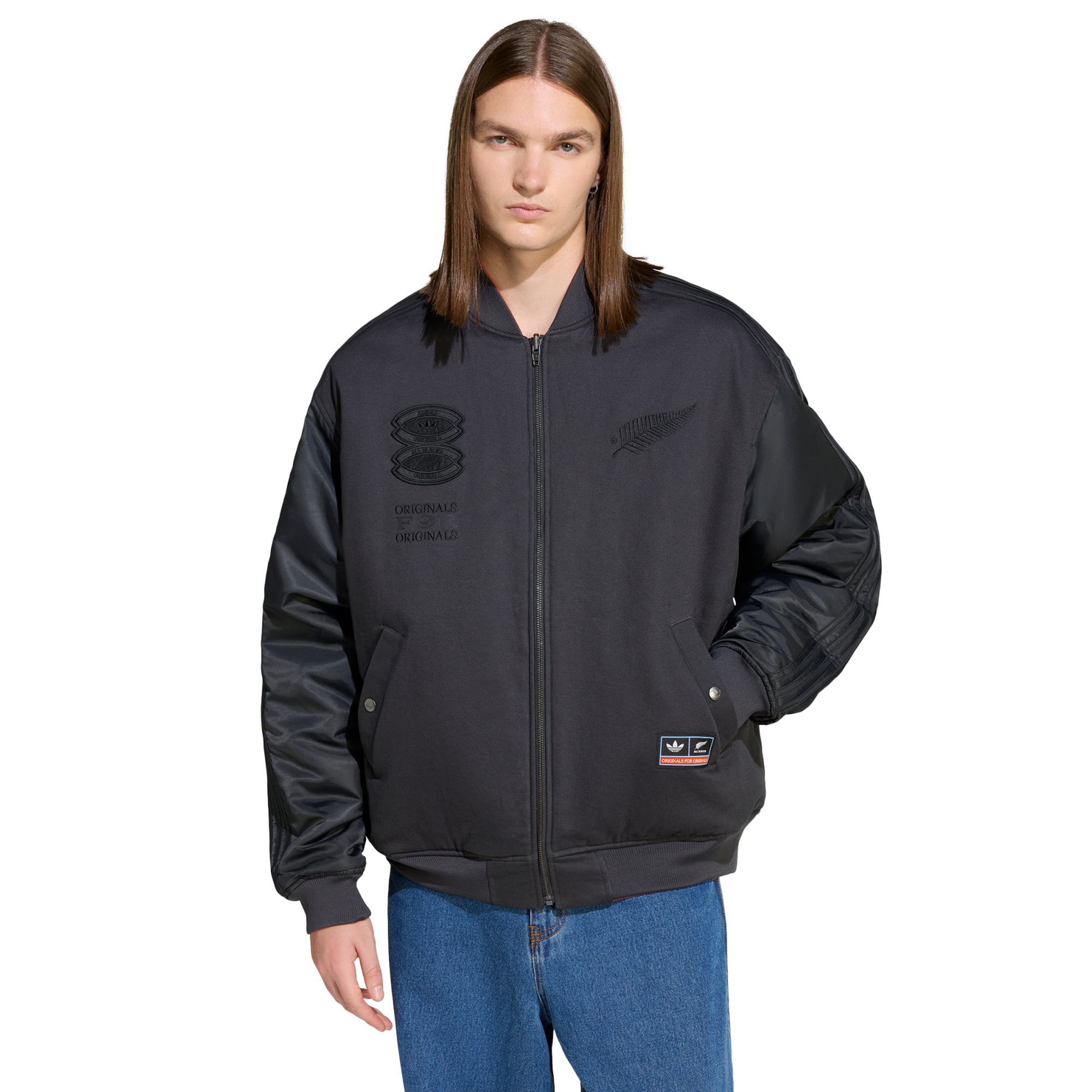 Men's All Blacks adidas Reversible Full-Zip Jacket - Black