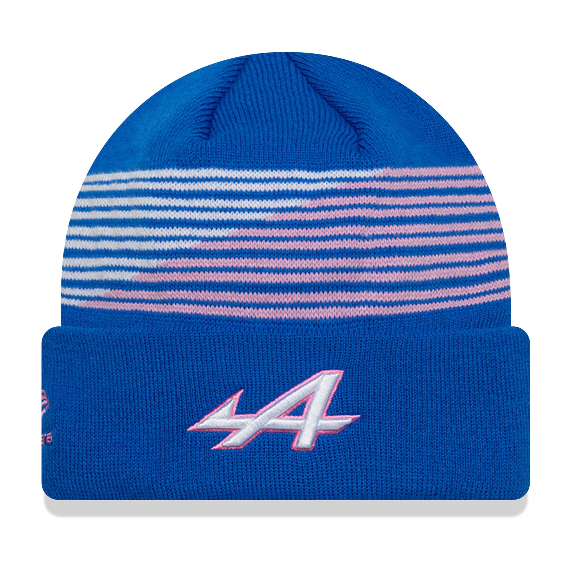 Men's New Era  Blue Alpine Stripe Team Cuffed Knit Hat
