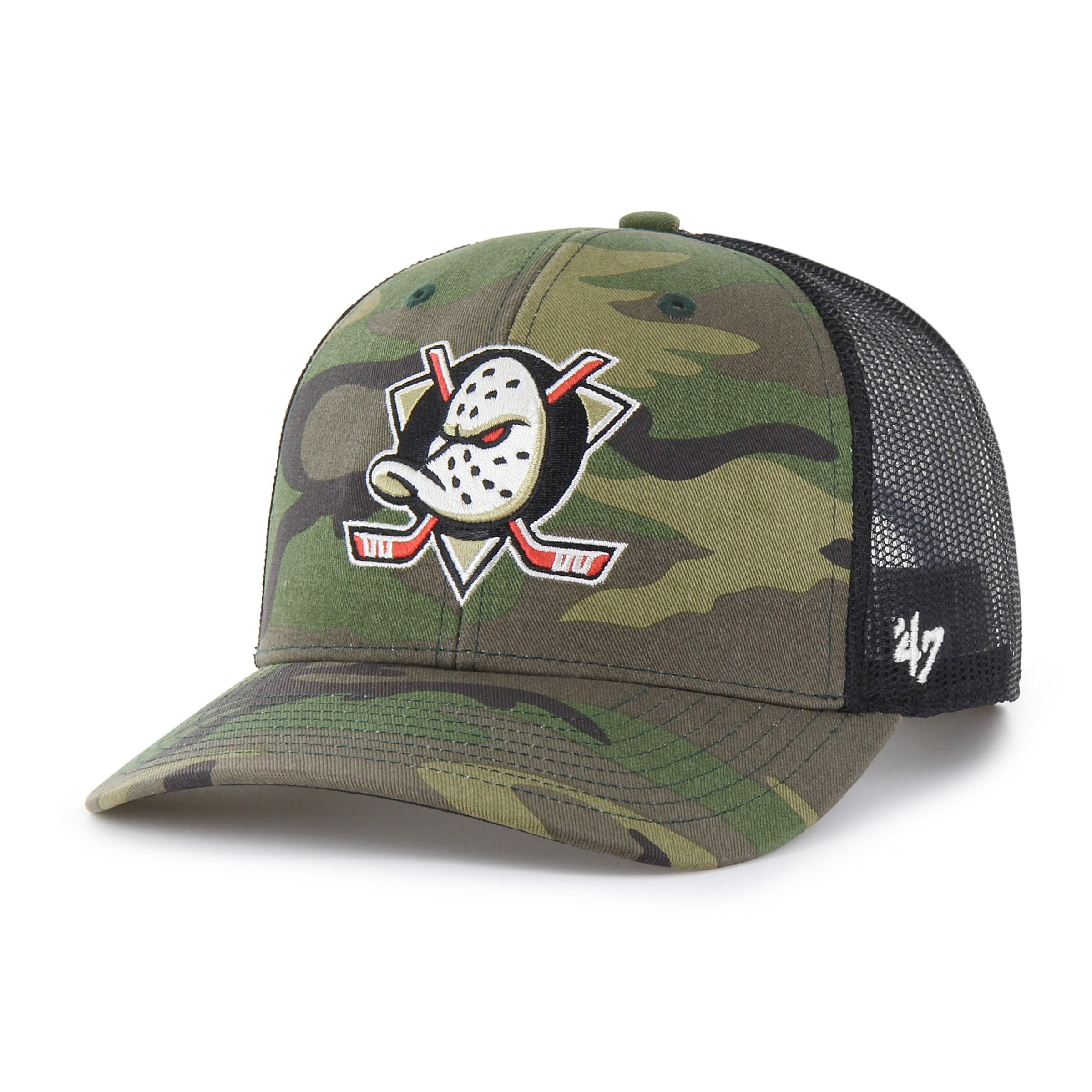 Casquette ajustable pour homme « Camouflage/noir » des Ducks d'Anaheim « 47 »