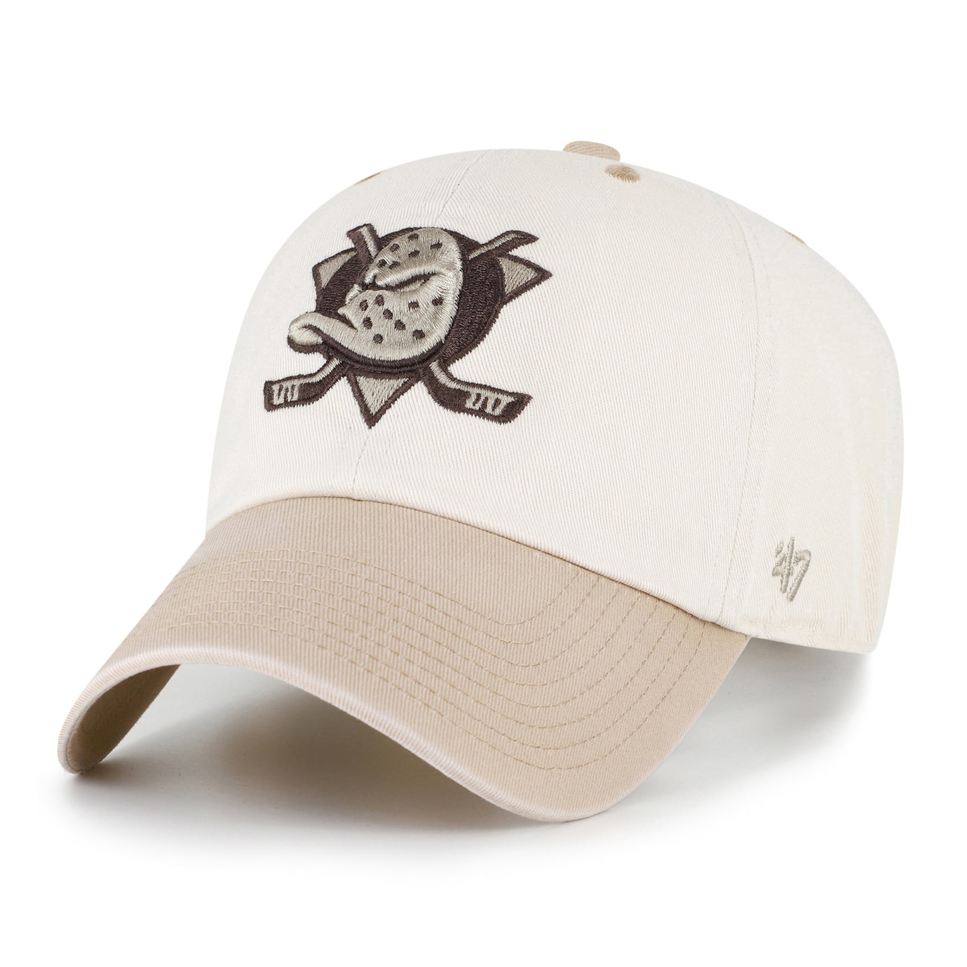 Casquette ajustable Anaheim Ducks Neutral Terrain Clean Up pour homme, coloris naturel/beige, modèle 47