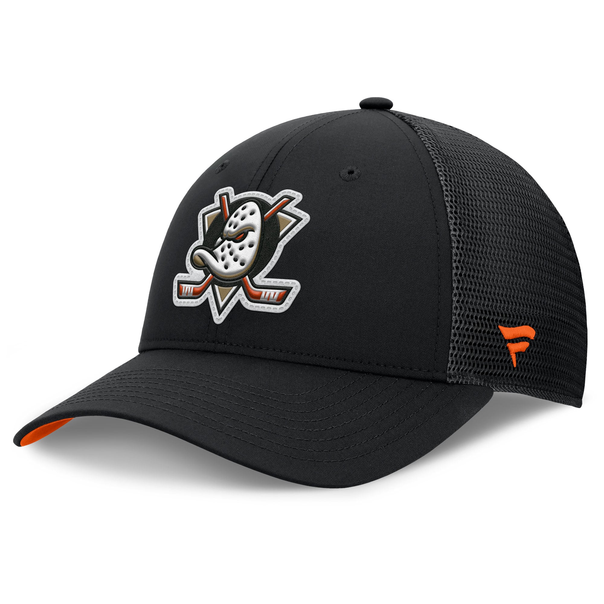 Men's Fanatics Black Anaheim Ducks Authentic Pro Home Ice Trucker Adjustable Hat