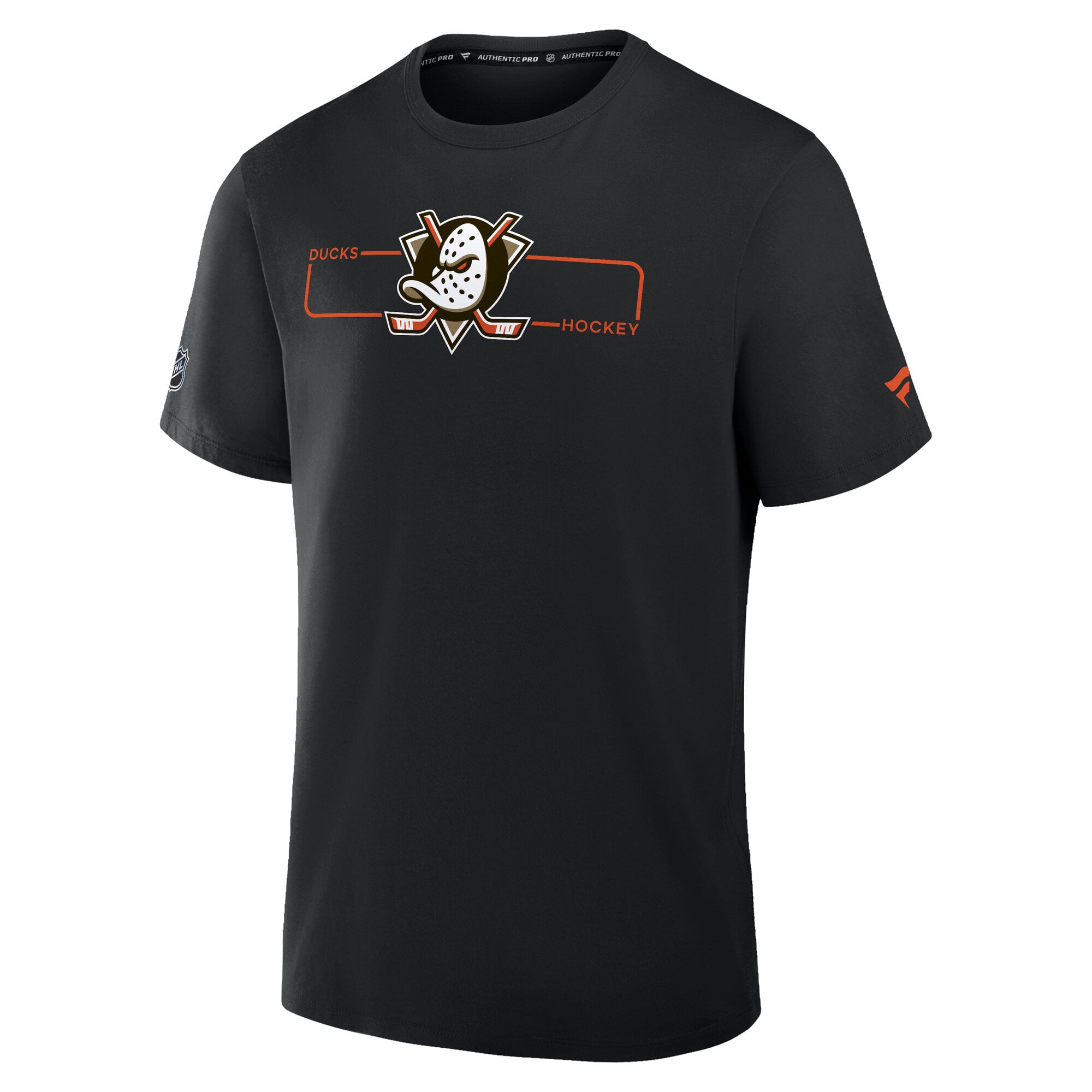 Men's Fanatics Black Anaheim Ducks Authentic Pro Primary Logo T-Shirt