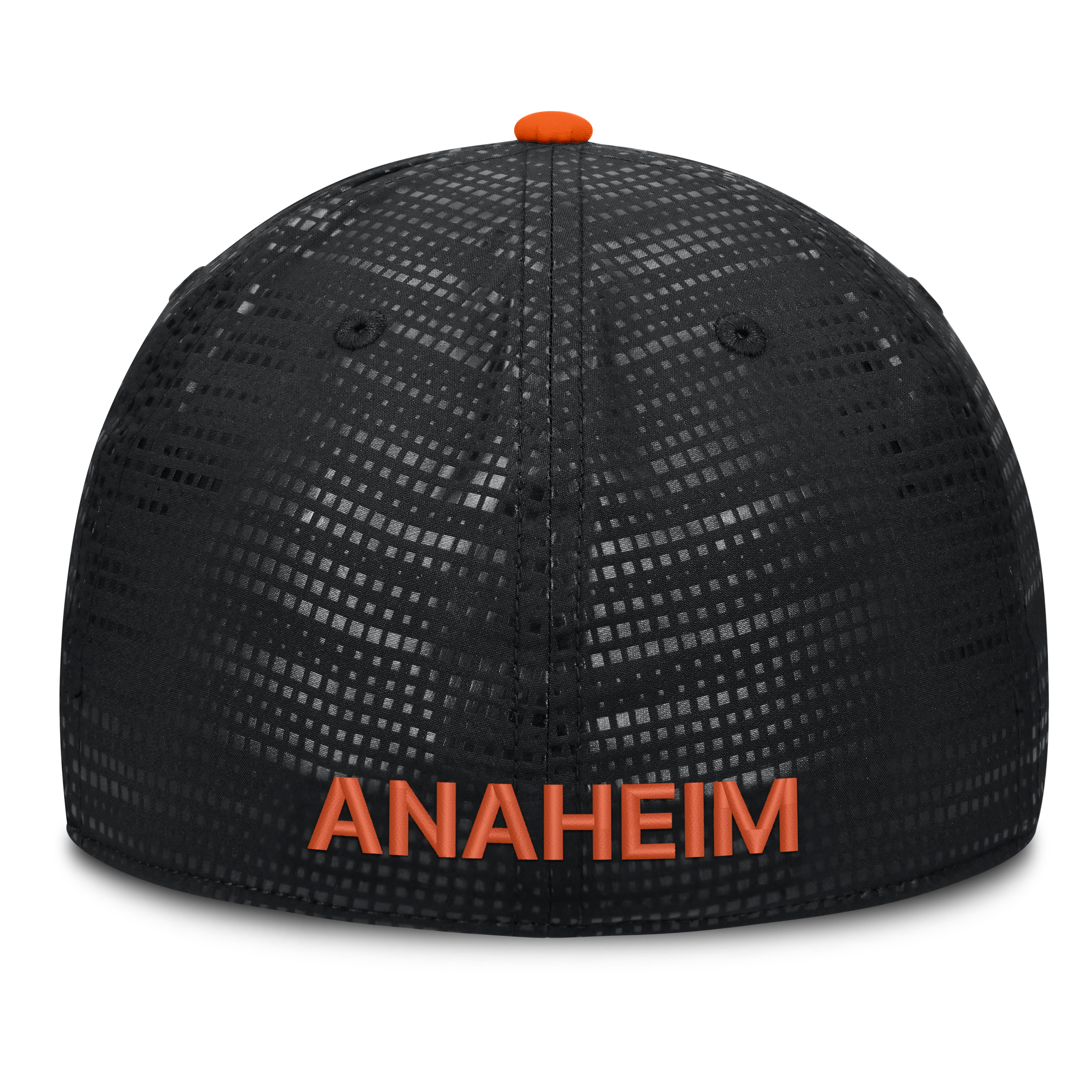 Casquette Fanatics noire authentique Anaheim Ducks Pro Rink pour homme, coupe extensible, logo en relief.