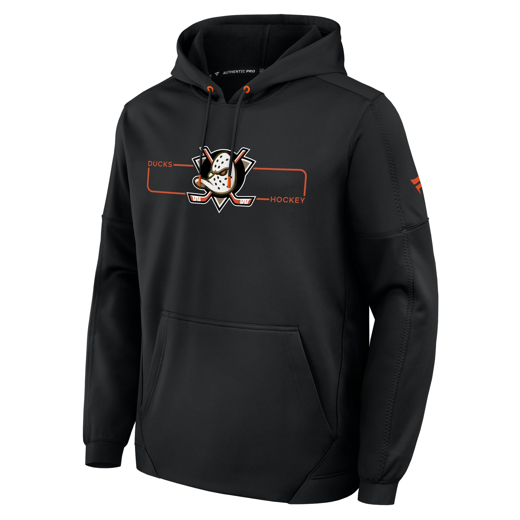 Men's Fanatics Black Anaheim Ducks Authentic Pro Rink Fleece Pullover Hoodie