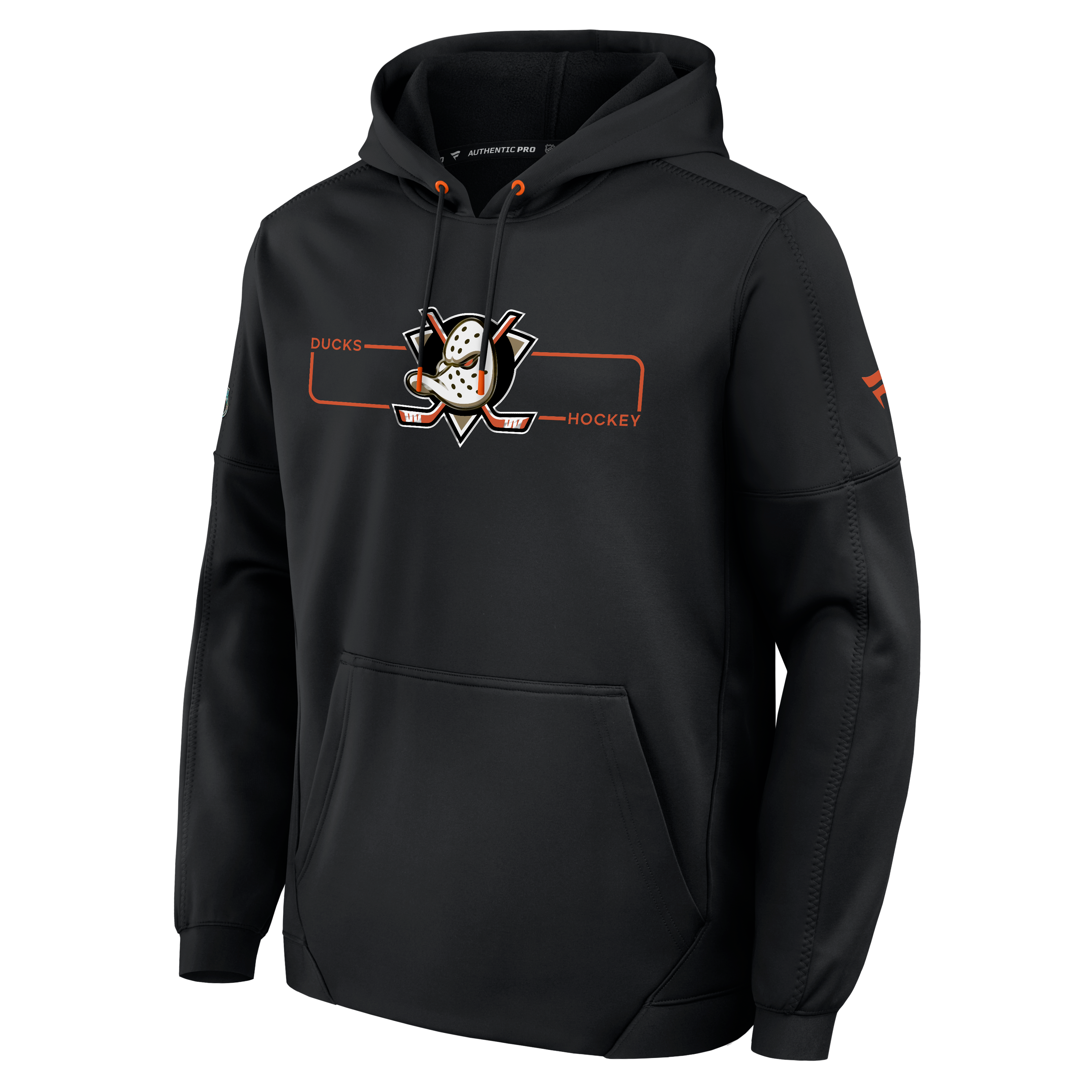 Sweat à capuche polaire authentique Fanatics noir Anaheim Ducks pour homme