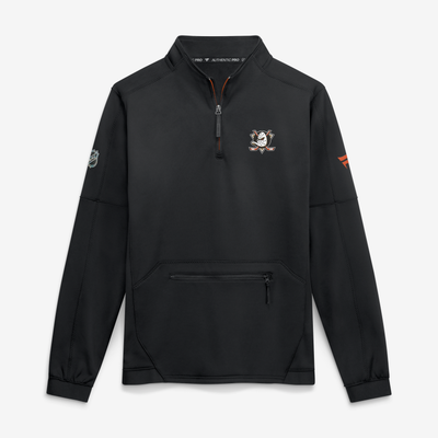 Anaheim Ducks Fanatics Authentic Pro Rink Fleece Quarter-Zip Pullover - Black
