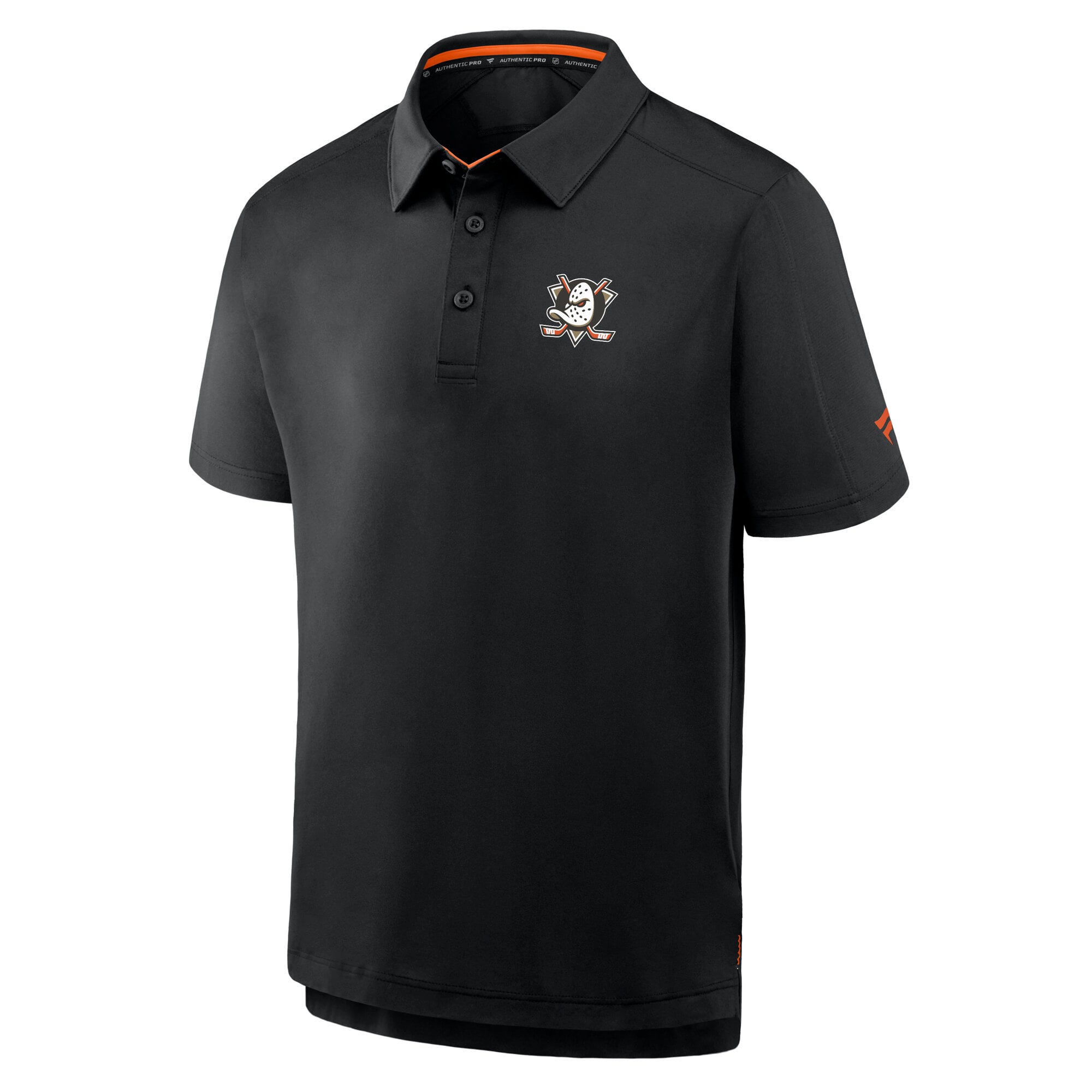 Men's Fanatics Black Anaheim Ducks Authentic Pro Rink Polo