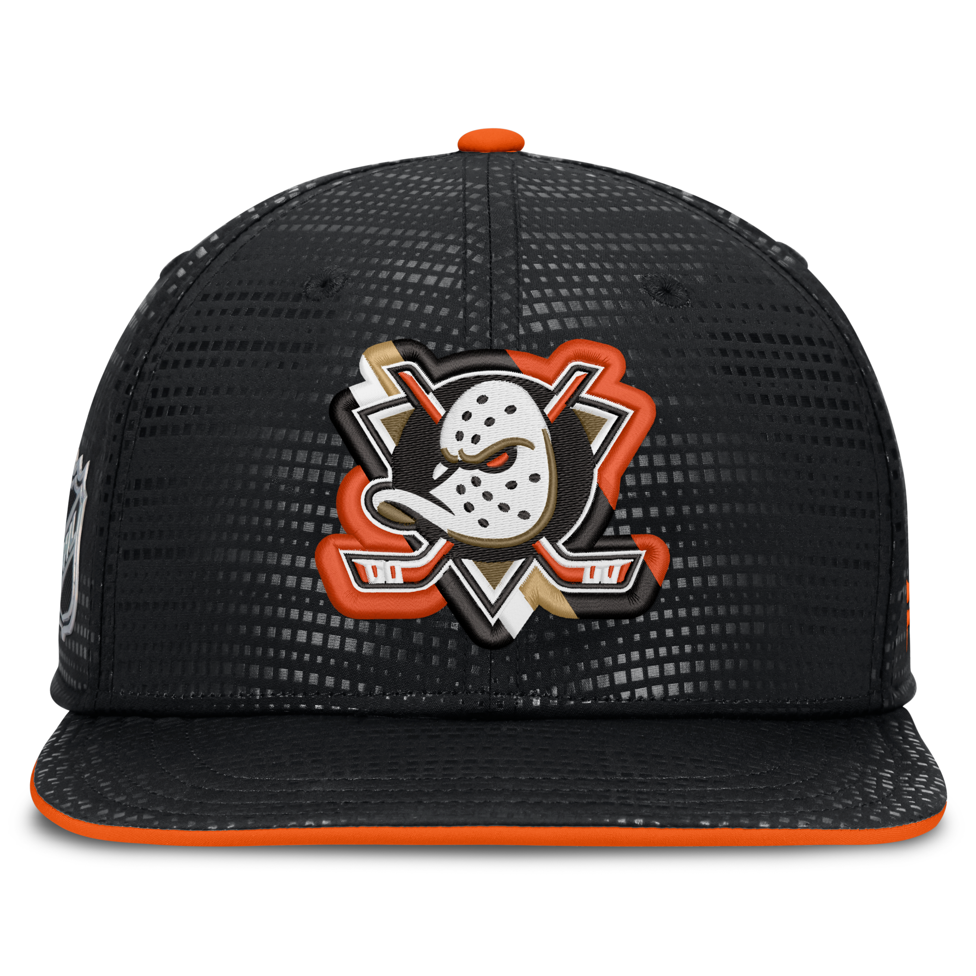 Men's Fanatics Black Anaheim Ducks Authentic Pro Rink Square Visor Snapback Hat
