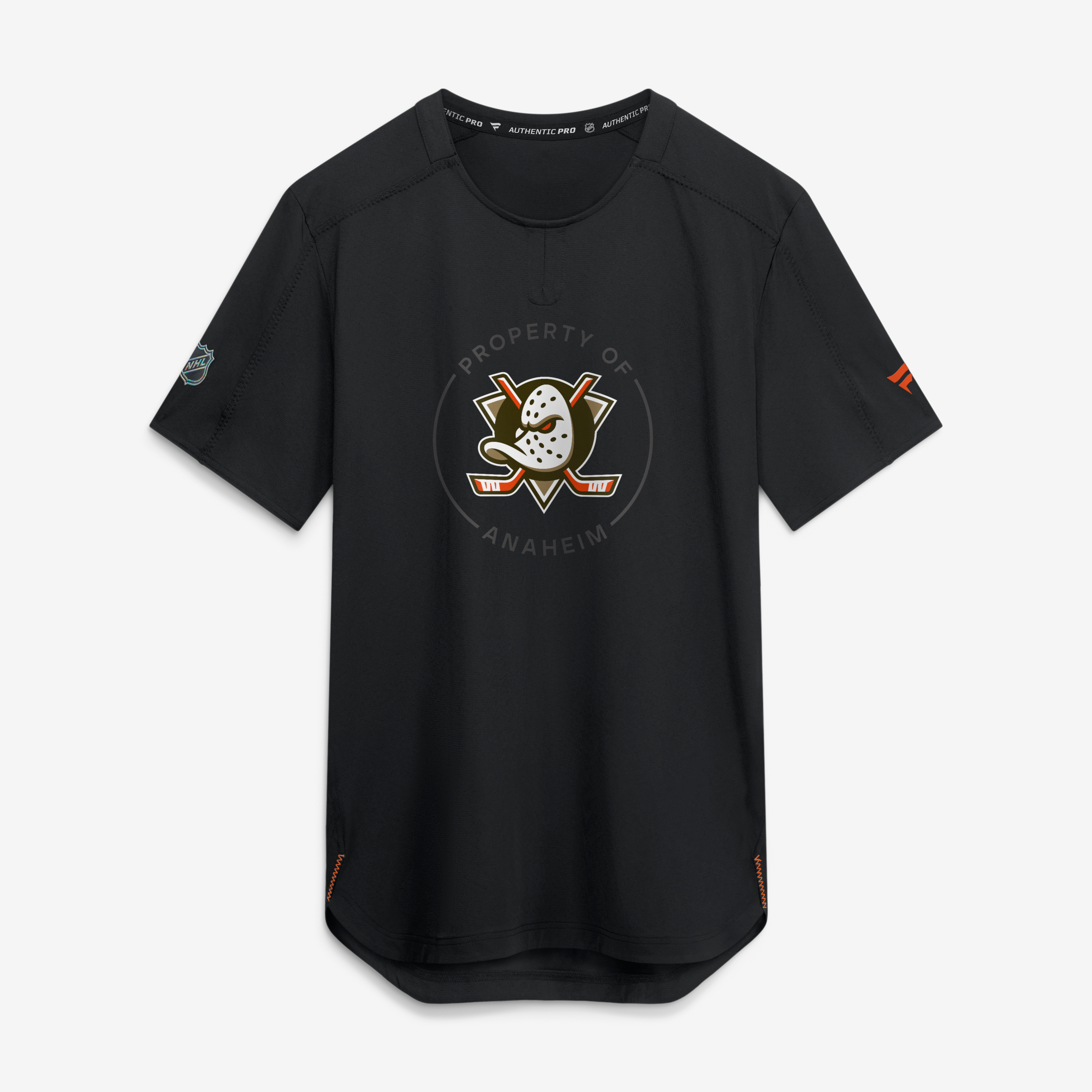 T-shirt de performance authentique Pro Train noir Fanatics Anaheim Ducks pour homme