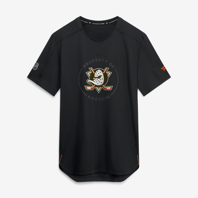 Men's Anaheim Ducks Fanatics Black Authentic Pro Train Performance T-Shirt