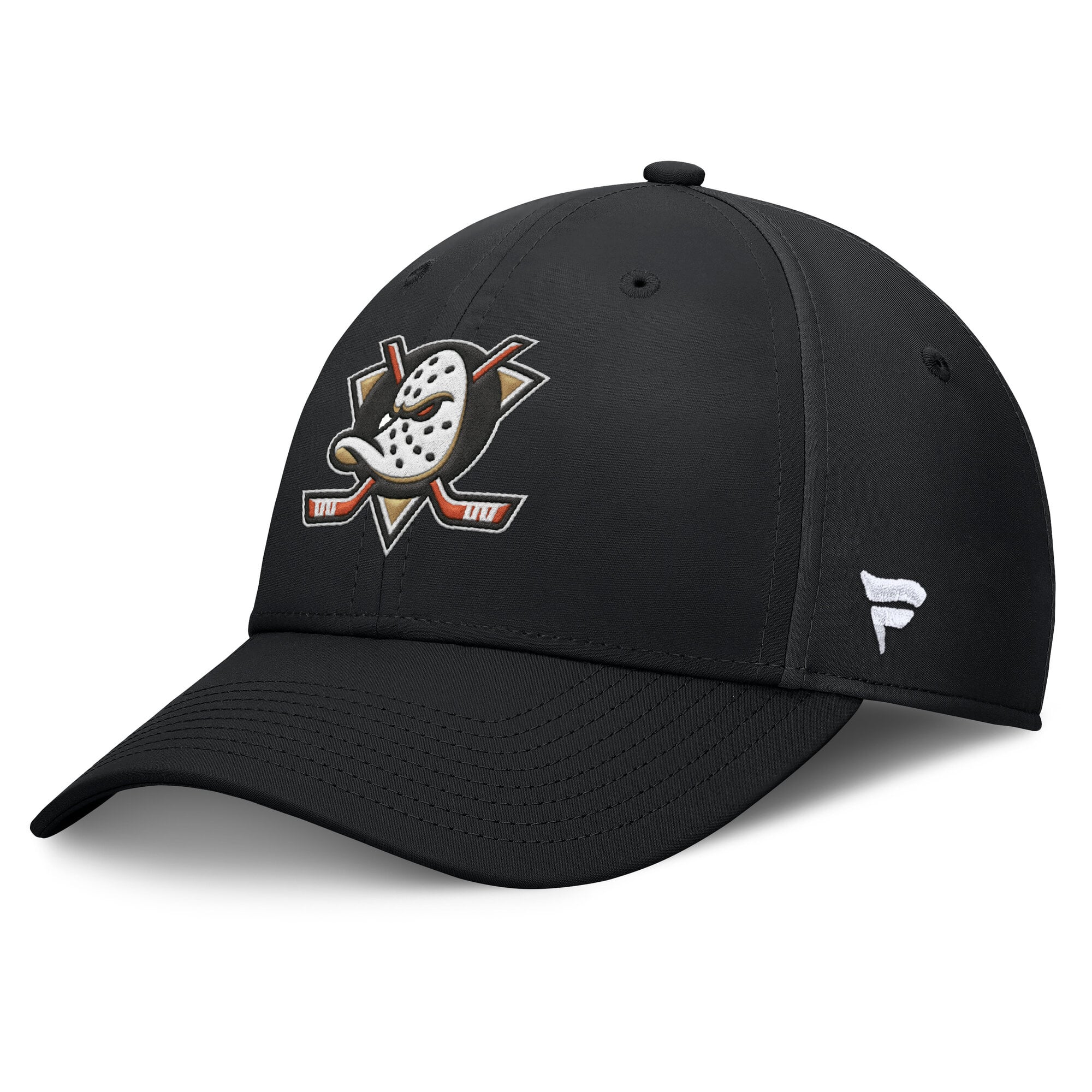 Men's Fanatics Black Anaheim Ducks Core Primary Logo Flex Hat