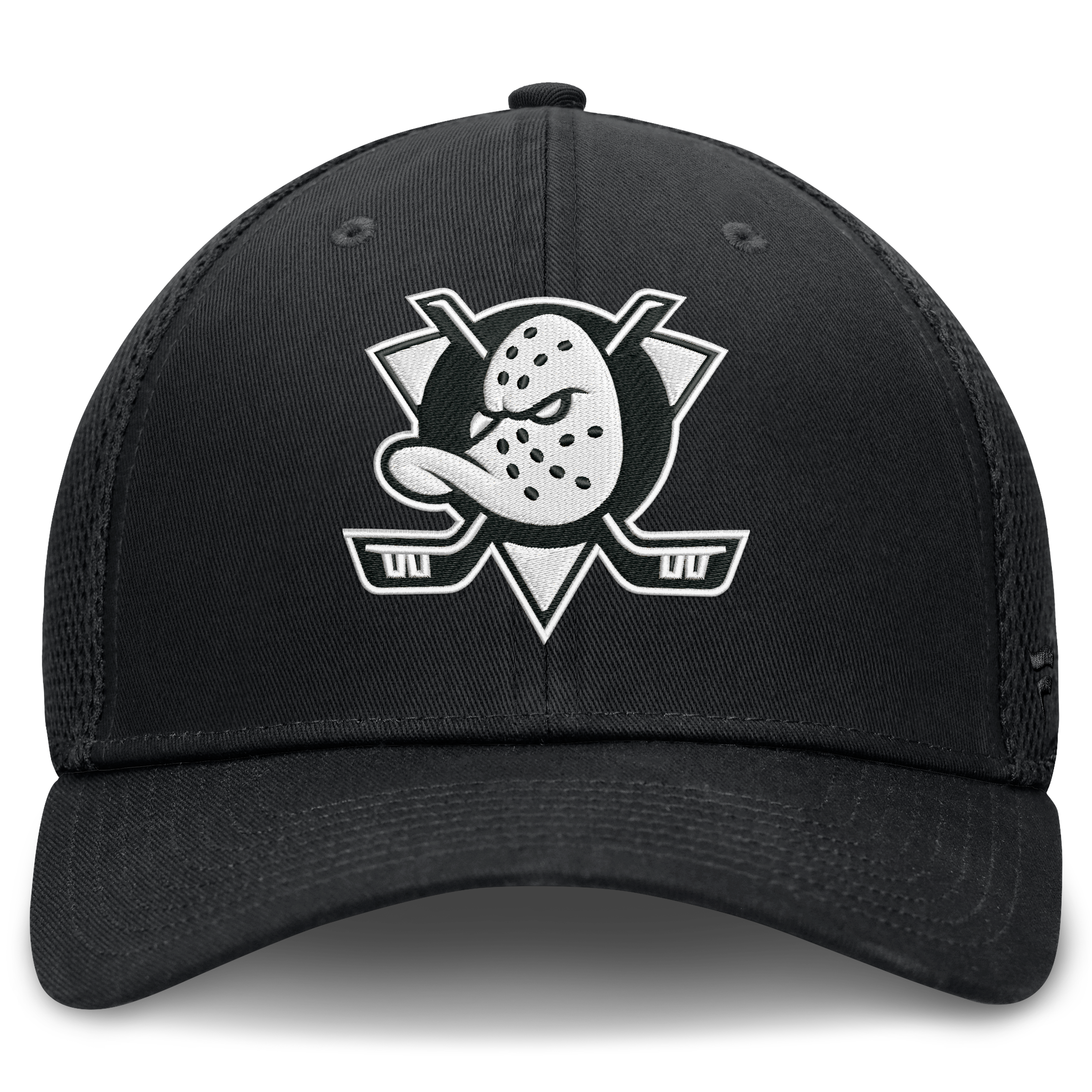 Casquette extensible à dos en maille ton sur Fanatics noire Anaheim Ducks pour homme