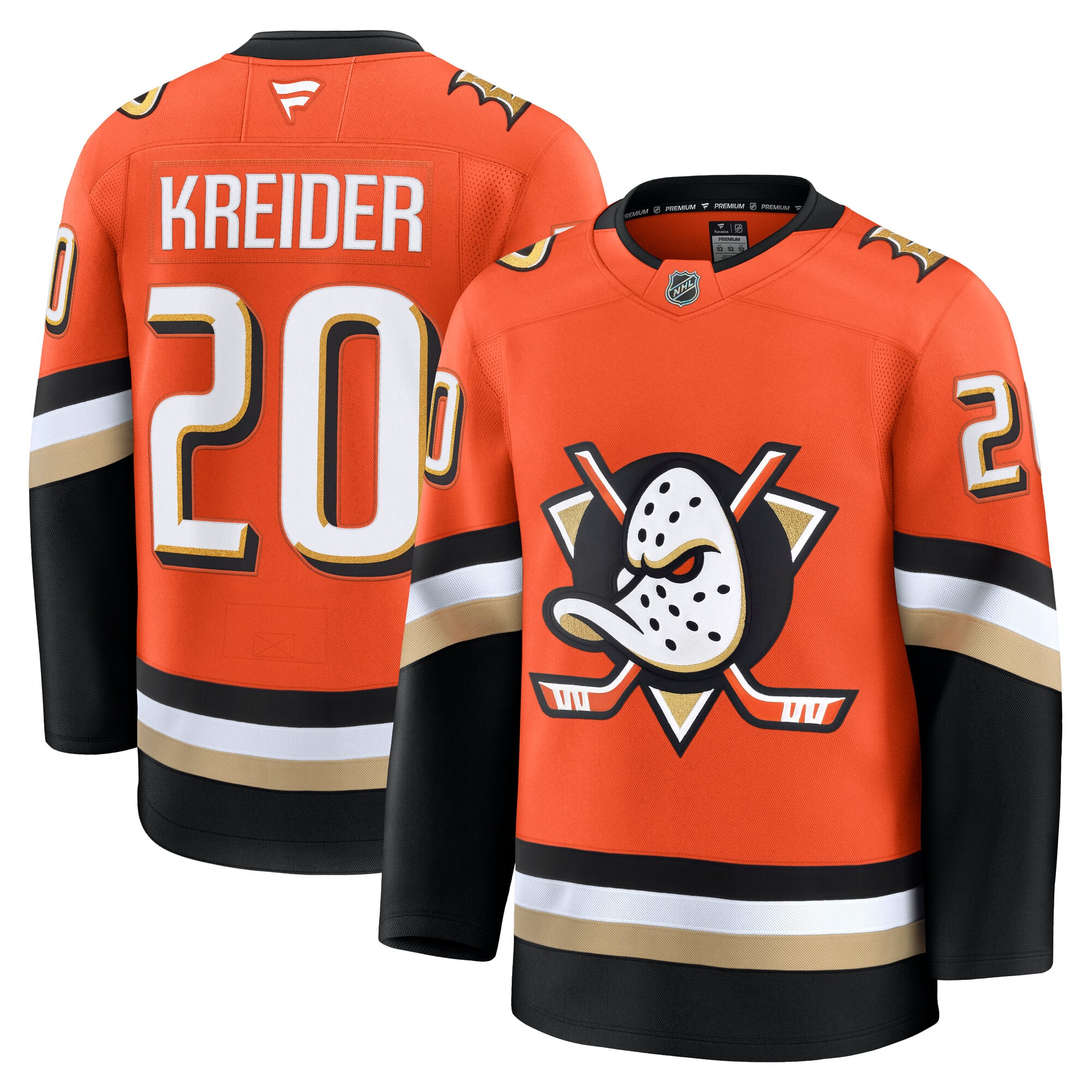 Maillot premium extérieur blanc Chris Kreider des Ducks d'Anaheim pour homme (Fanatics)