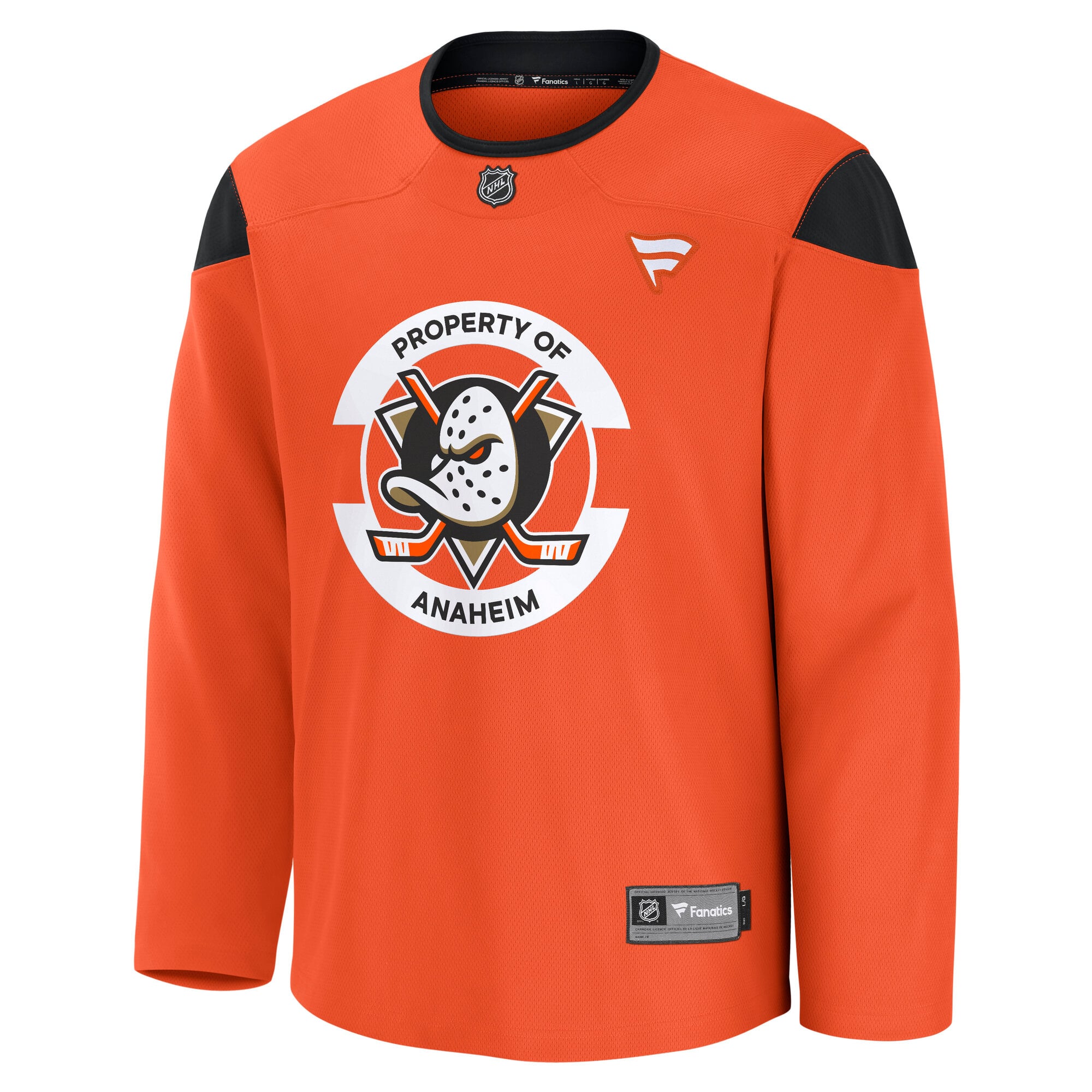 Men's Fanatics Orange Anaheim Ducks Practice Jersey