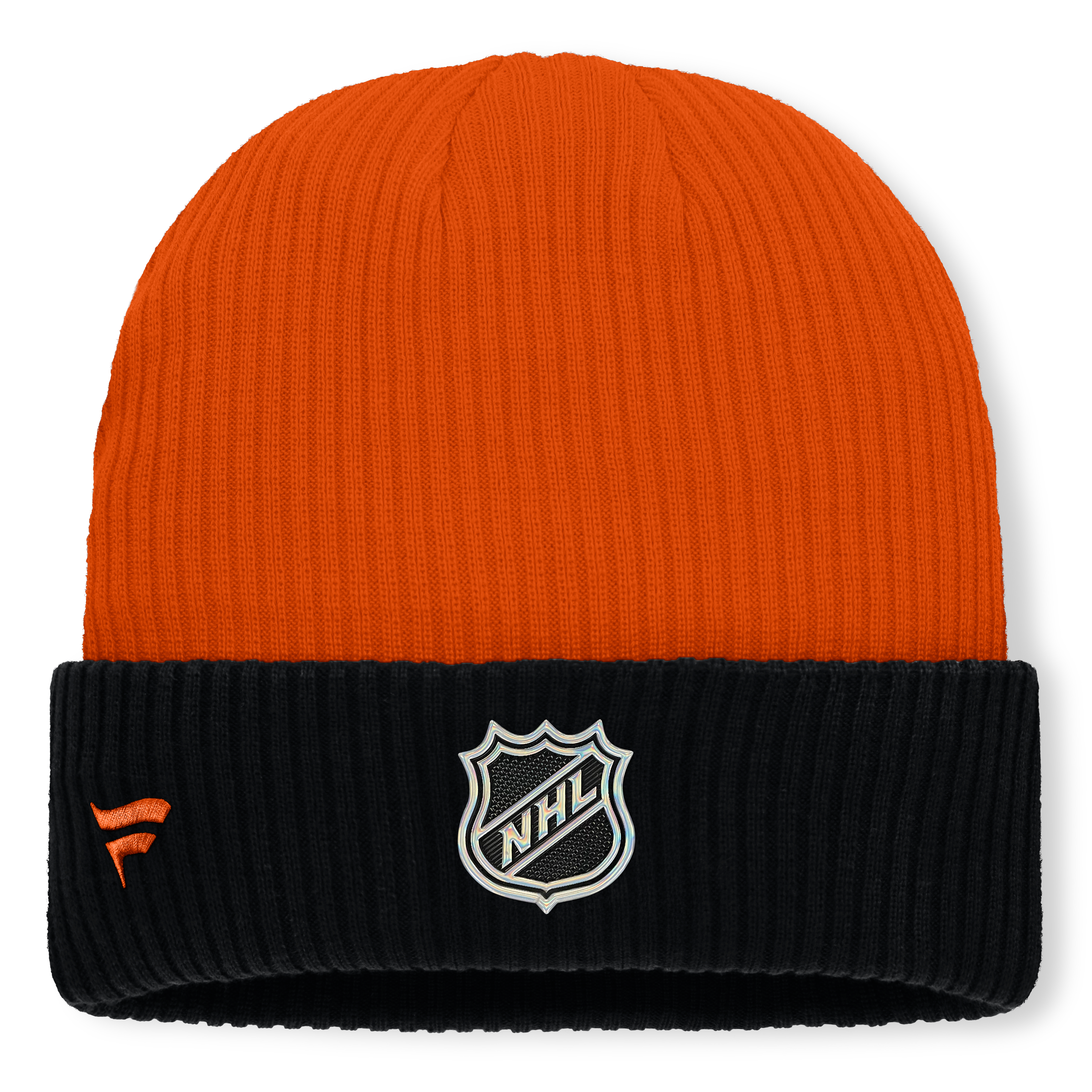 Men's Fanatics Orange/Black Anaheim Ducks Authentic Pro Rink Cuffed Knit Hat