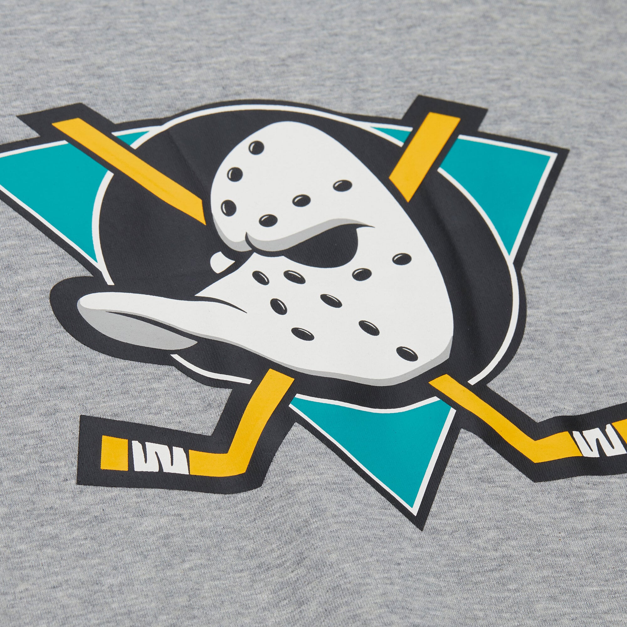 Sweat-shirt à col rond en polaire Mitchell & Ness gris chiné pour homme