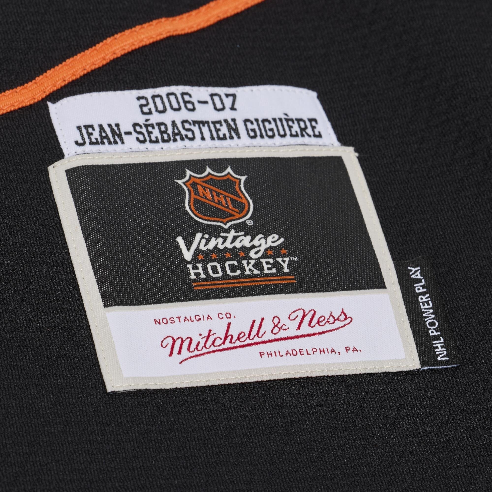 Men's Mitchell & Ness Jean-Sebastien Giguere Black Anaheim Ducks 2006/07  Stanley Cup Power Play Jersey