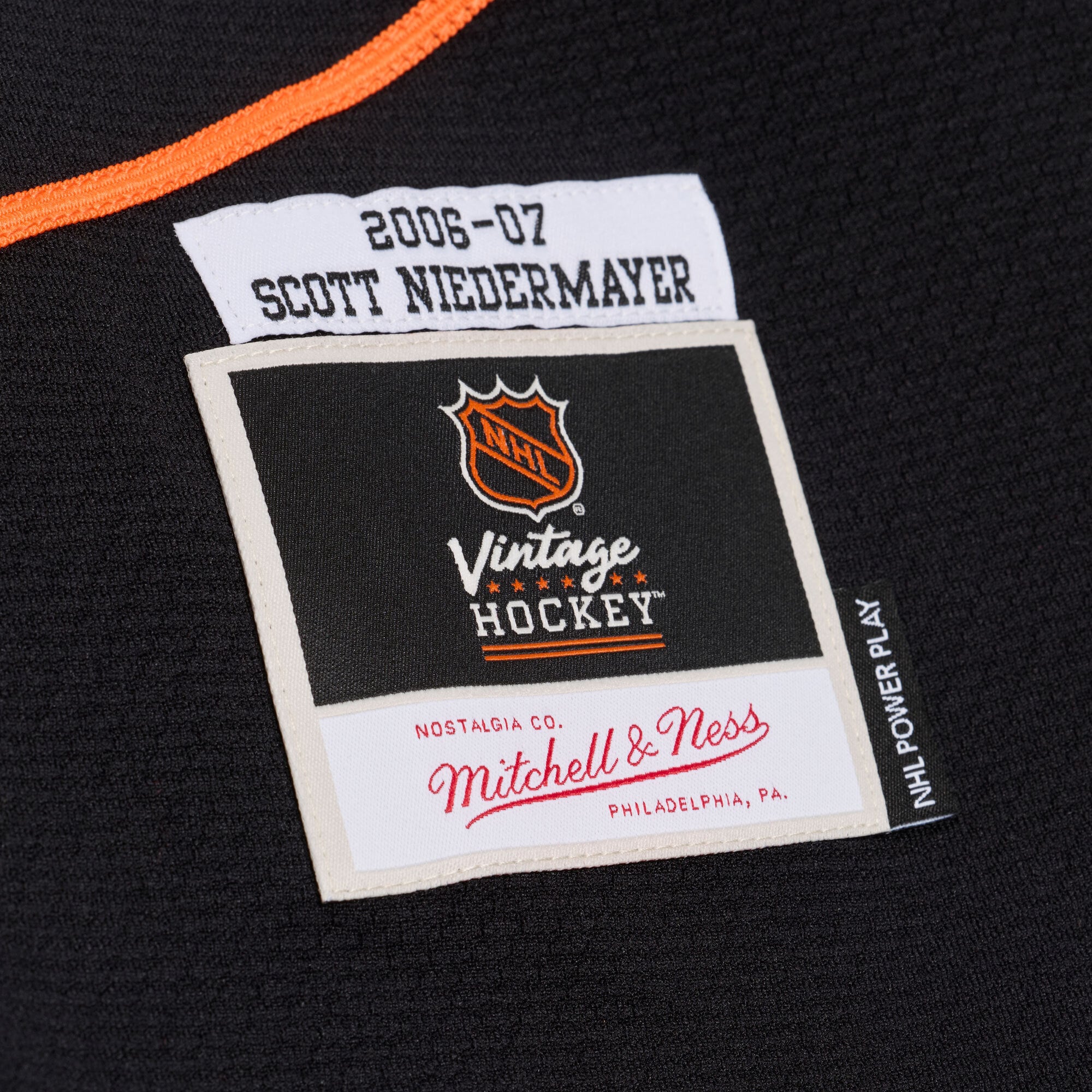 Men's Mitchell & Ness Scott Niedermayer Black Anaheim Ducks 2006/07 Captain Patch Stanley Cup Power Play Jersey