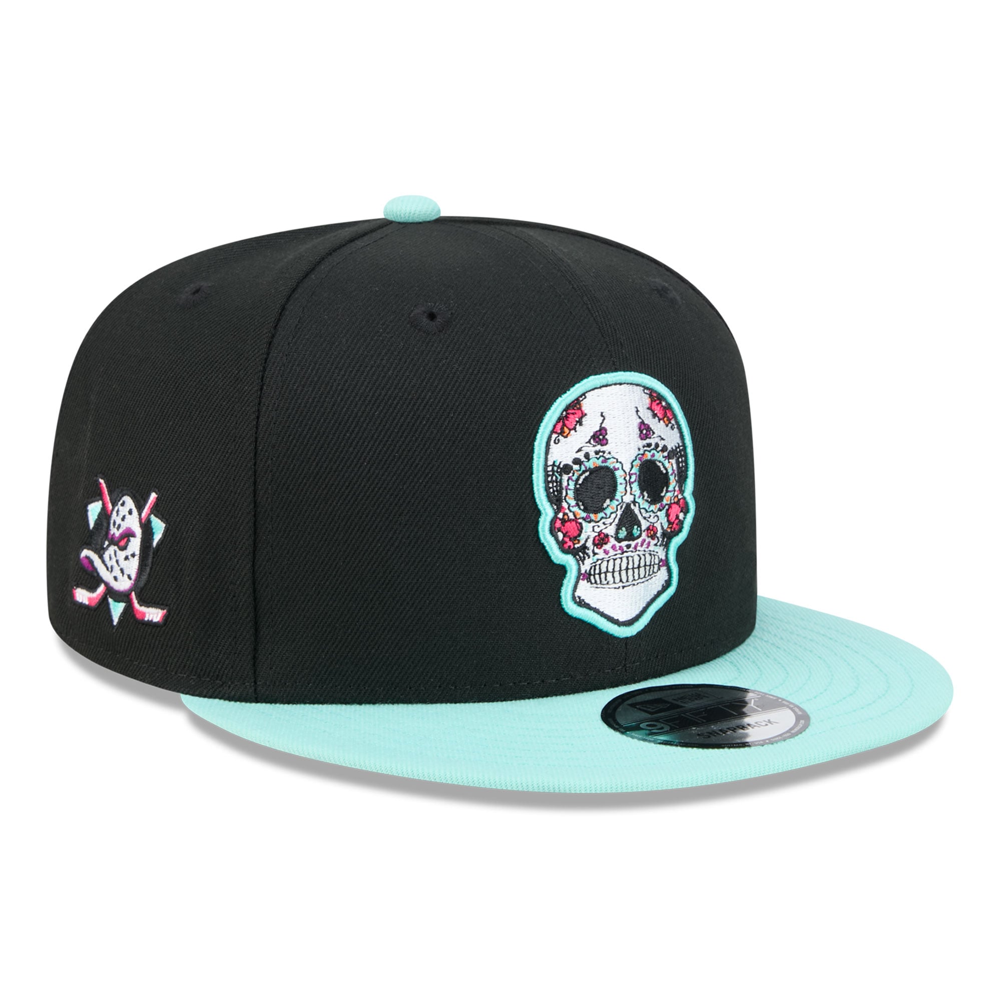 Casquette snapback New Era 9FIFTY noire Anaheim Ducks Dia De Los Muertos pour homme