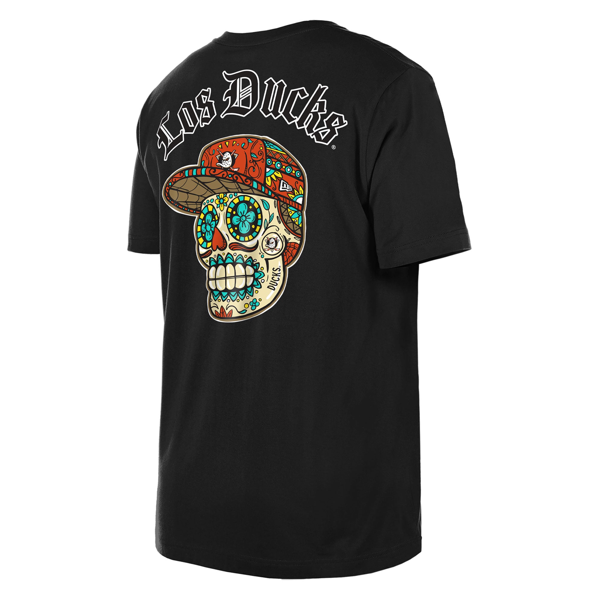 T-shirt noir New Era Anaheim Ducks Dia De Muertos pour homme