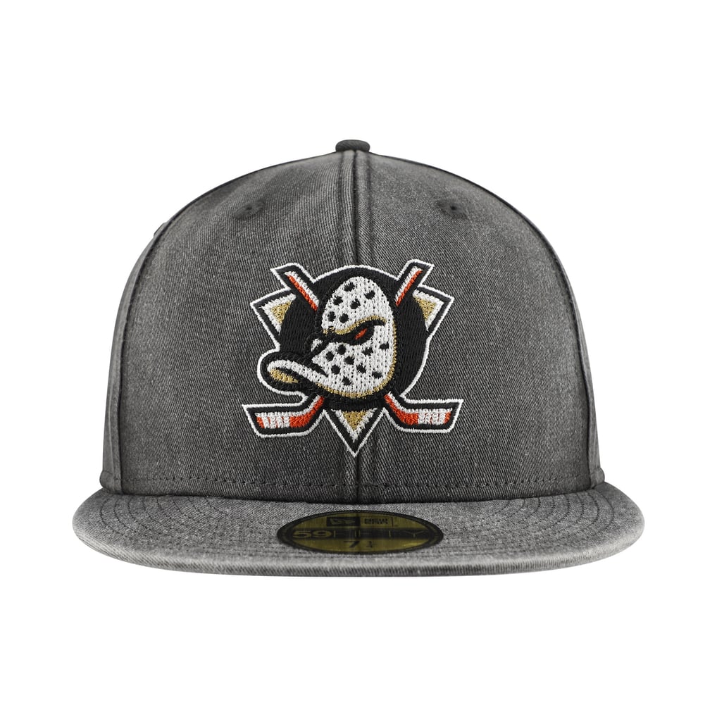 Men's Anaheim Ducks New Era Black Washed 59FIFTY Fitted Hat