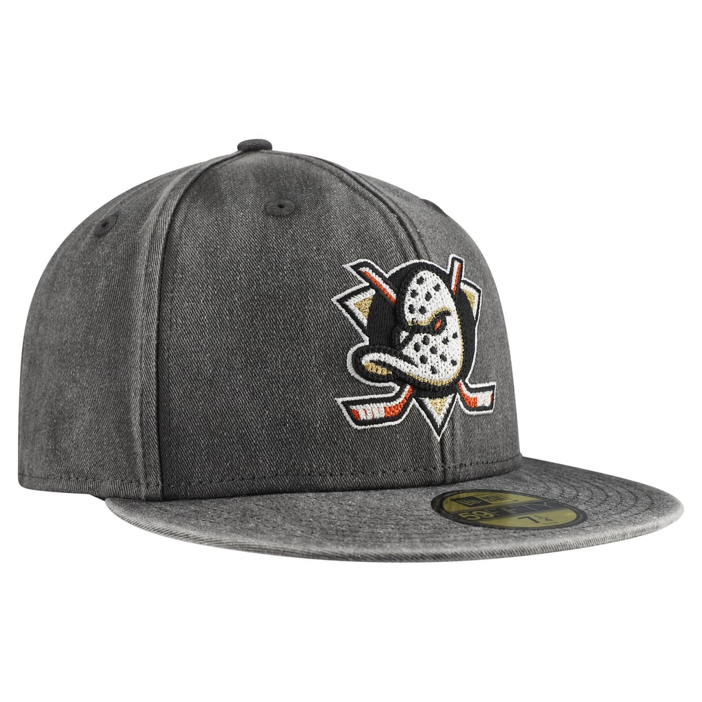 Men's Anaheim Ducks New Era Black Washed 59FIFTY Fitted Hat