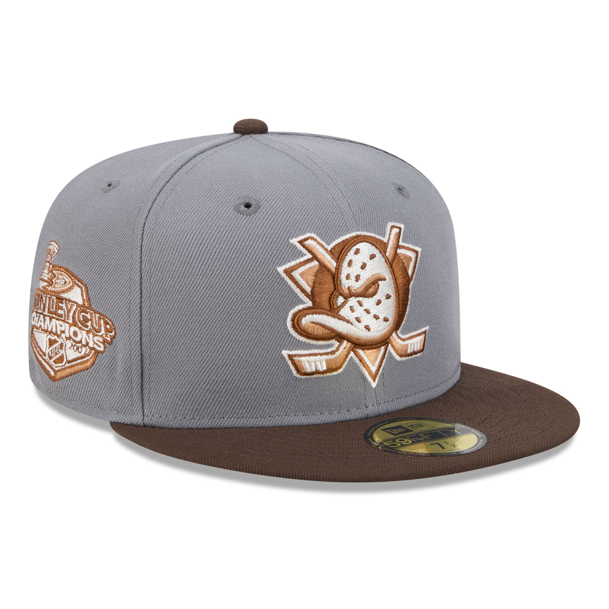 Casquette ajustée New Era 59FIFTY pour homme, coloris anthracite/marron
