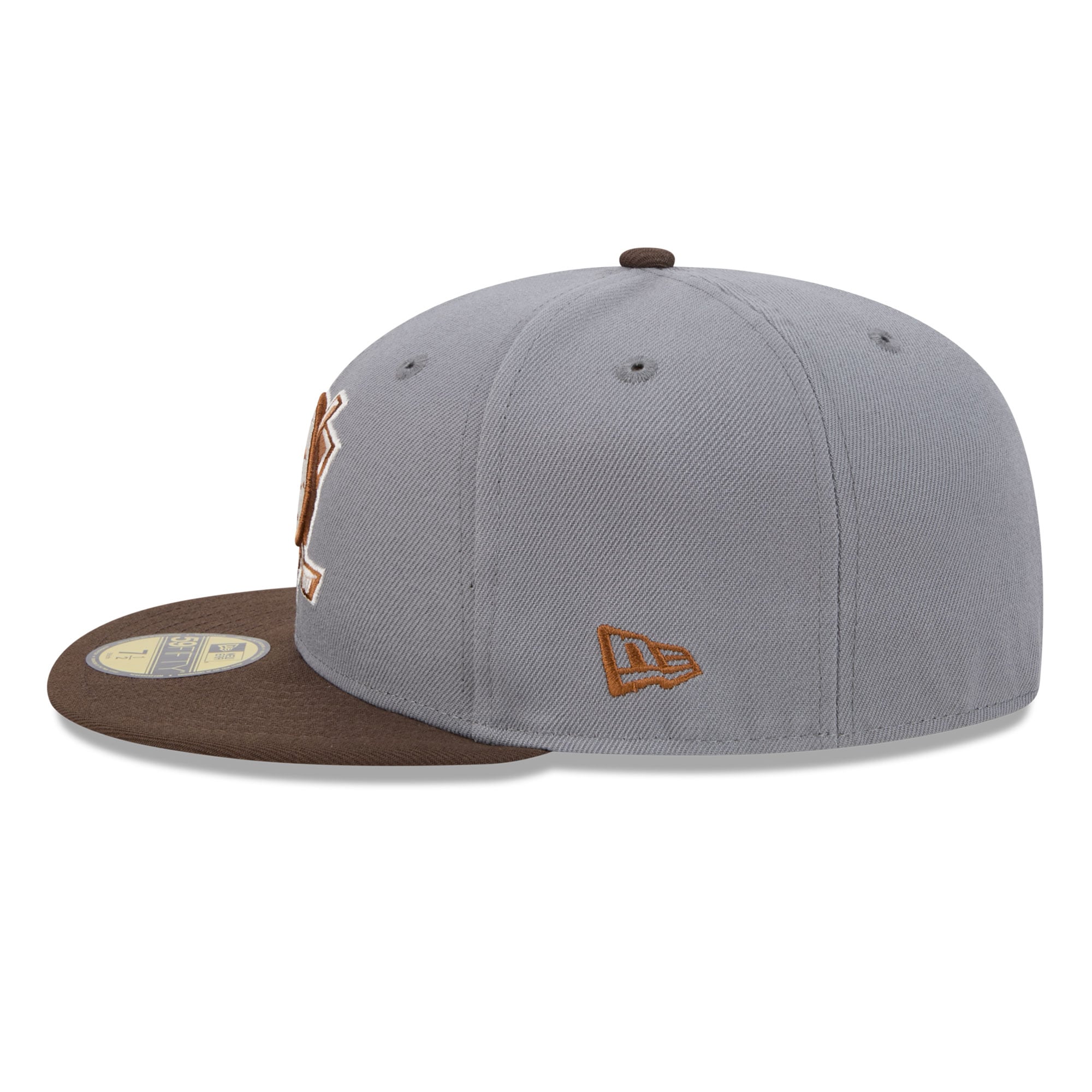 Casquette ajustée New Era 59FIFTY pour homme, coloris anthracite/marron