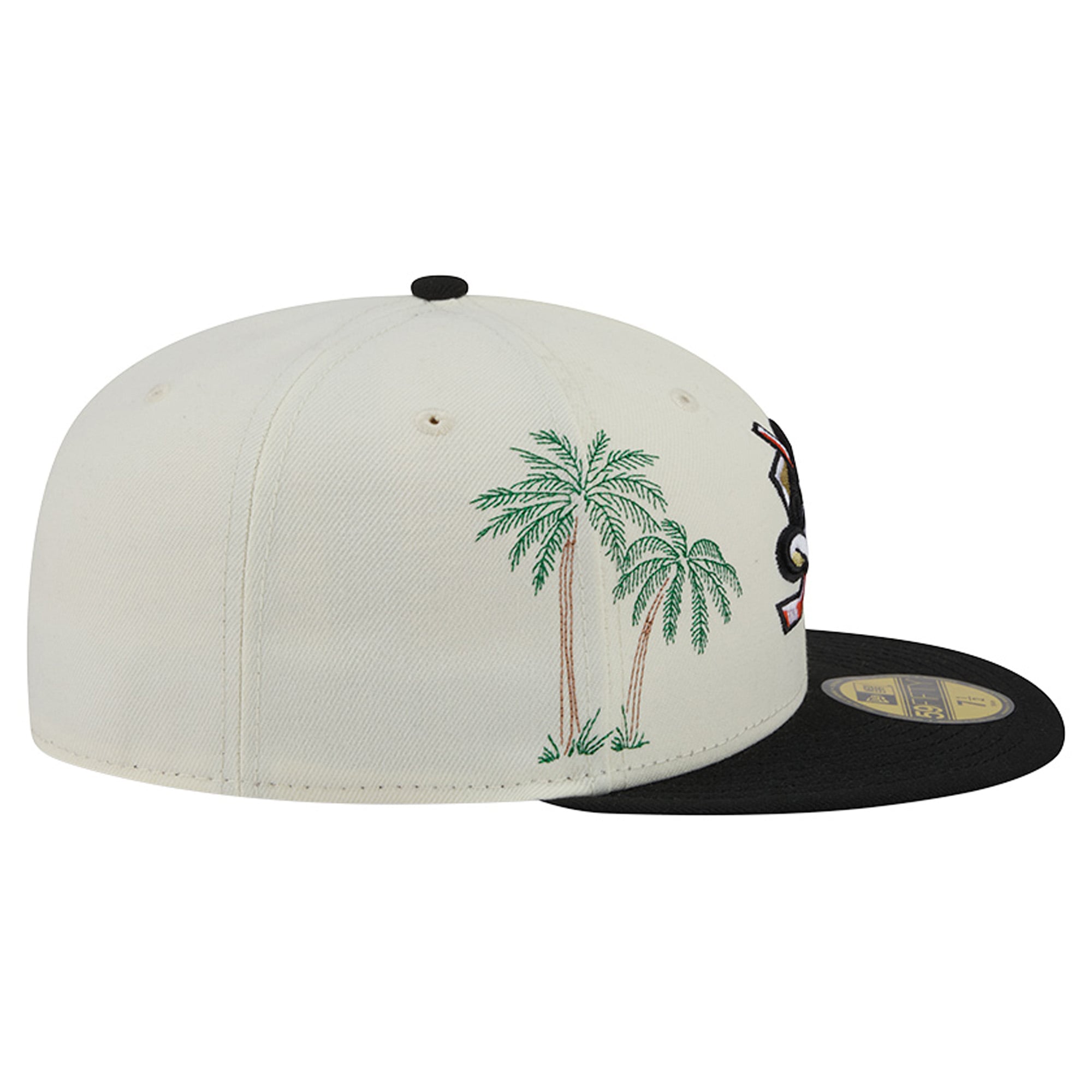 Men's New Era Cream/Black Anaheim Ducks Localized Stitched 59FIFTY Fitted Hat
