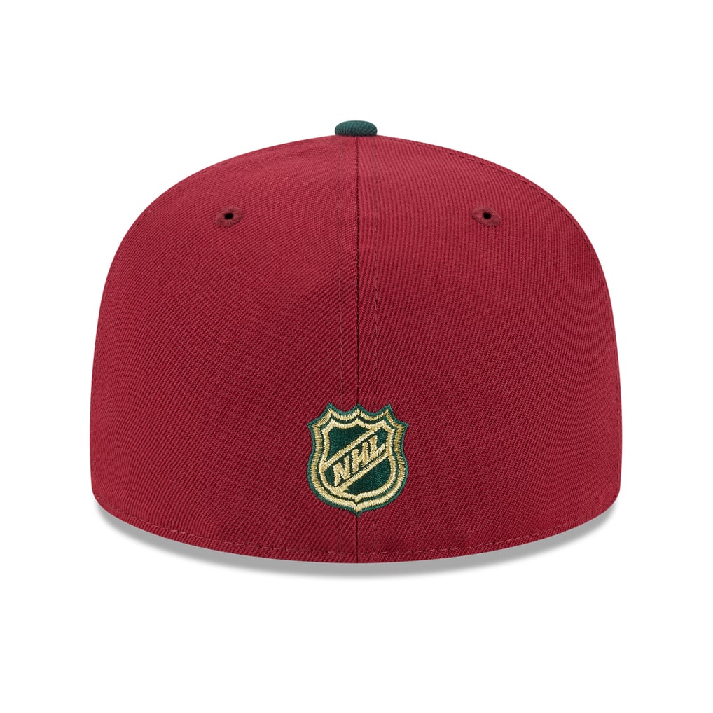 Anaheim Ducks New Era Evergreen 59FIFTY Fitted Hat - Crimson/Dark Green