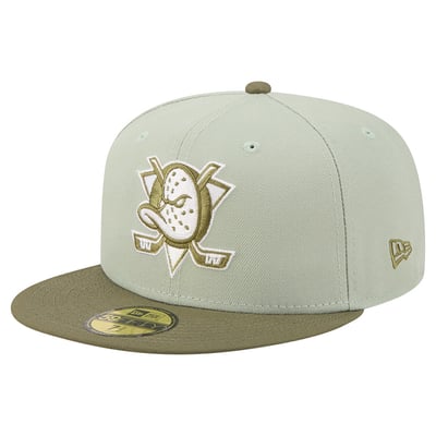 Anaheim Ducks New Era Color Pack 59FIFTY Fitted Hat - Sage Green/Olive