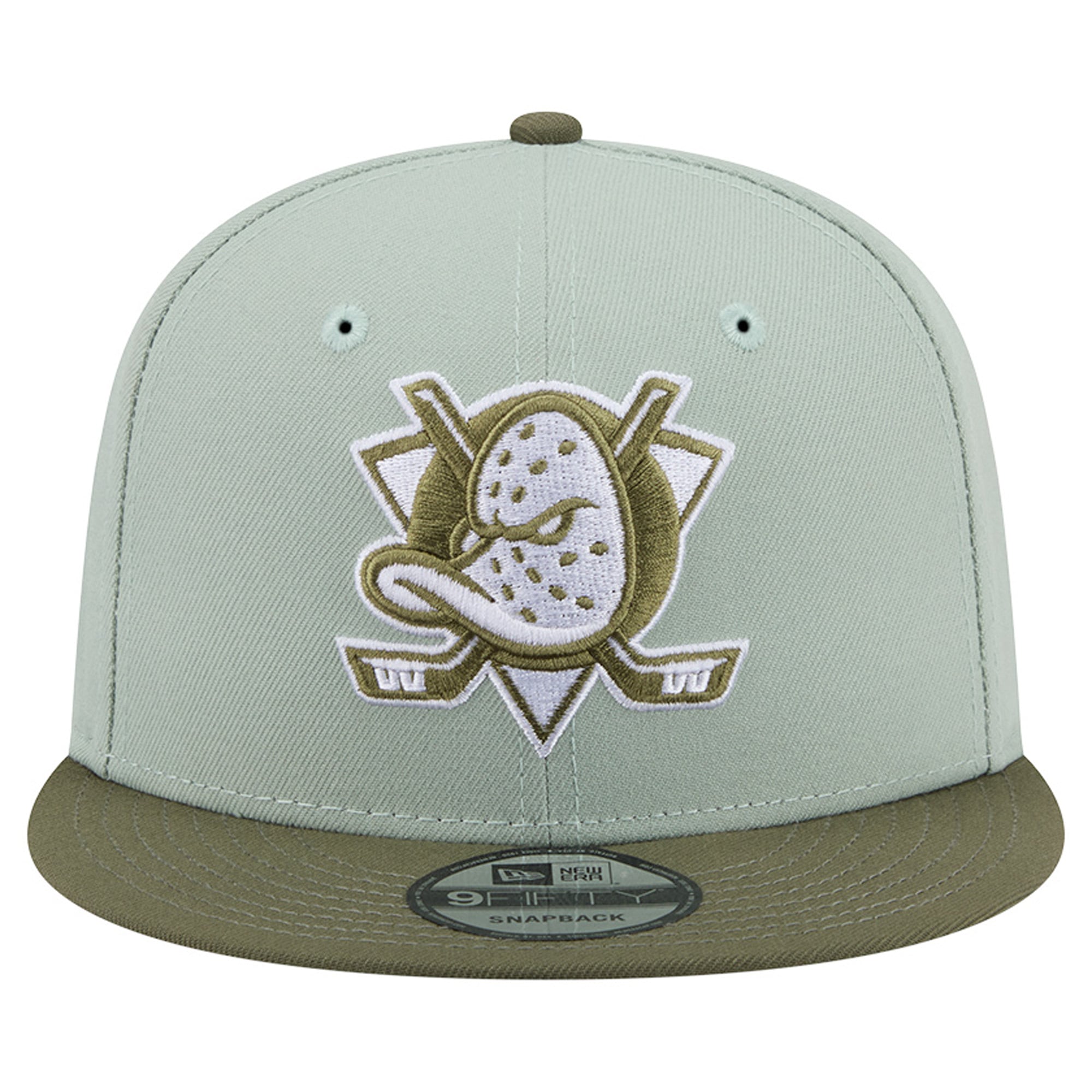 Casquette snapback New Era 9FIFTY pour homme, coloris vert sauge/olive Anaheim Ducks