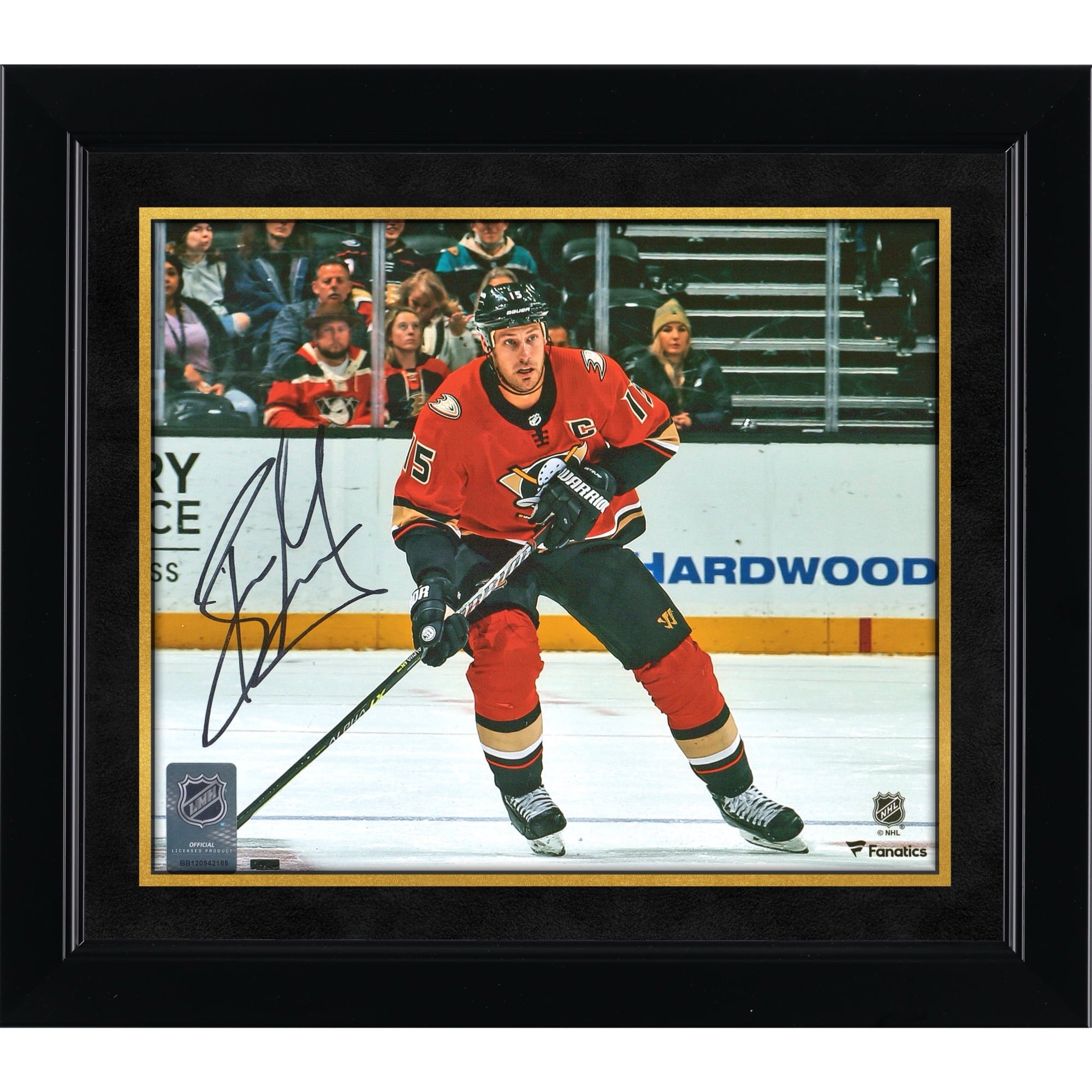 Ryan Getzlaf Anaheim Ducks Autographed 8" x 10" Orange Jersey Skating with Puck Photograph